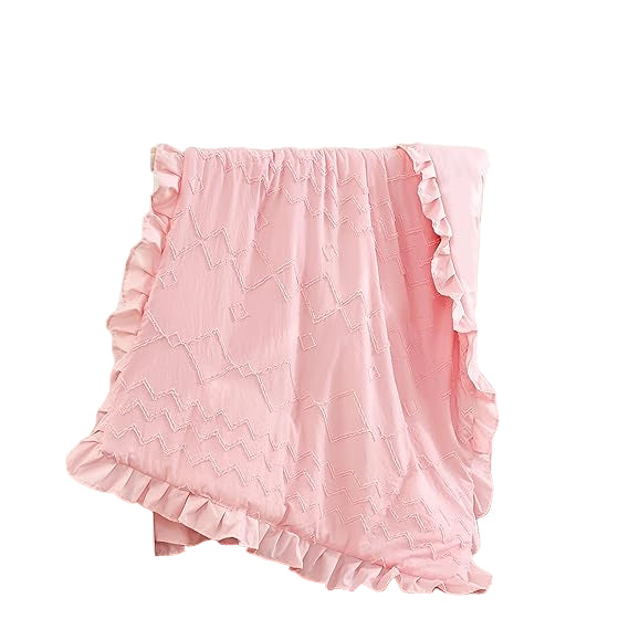 3-Piece Tufted Ruffle Crib Bedding Set for Girls - Ultra Soft Baby Bedding