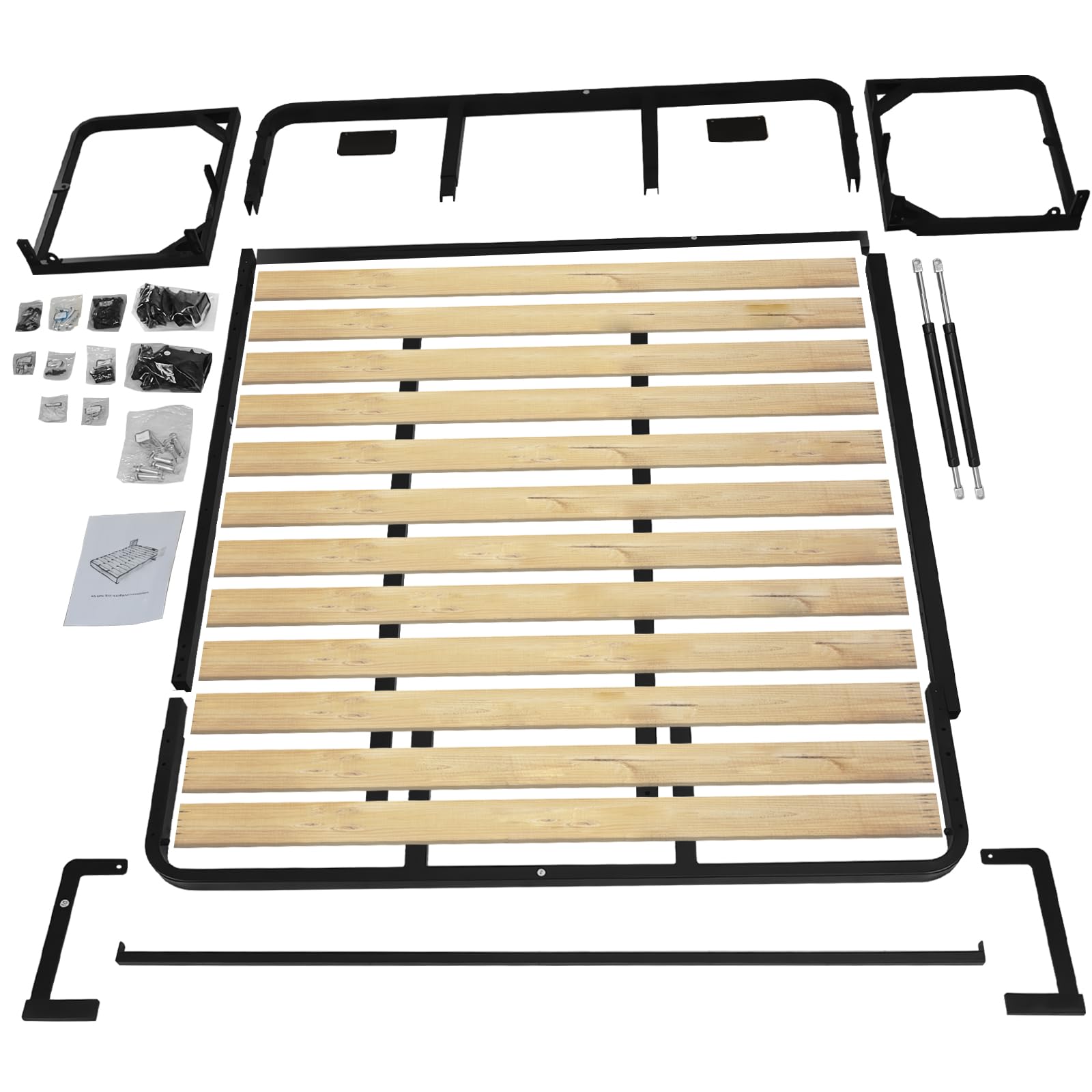 Murphy Wall Bed Frame Queen Size With Two-Stage Deluxe Gas Spring
