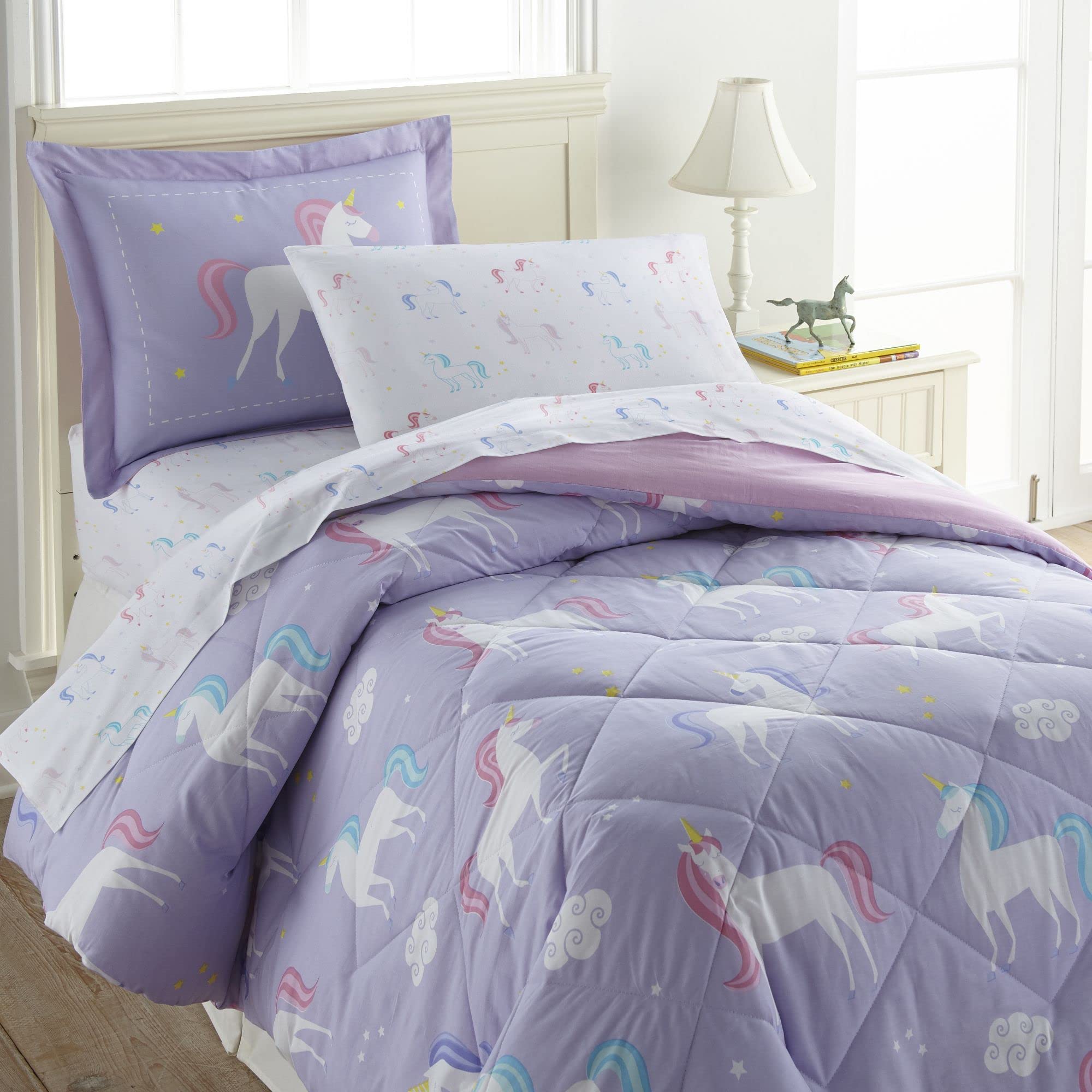 5-Piece Twin Bedding Set – 100% Cotton Comforter, Sheets & Pillowcase for Cozy