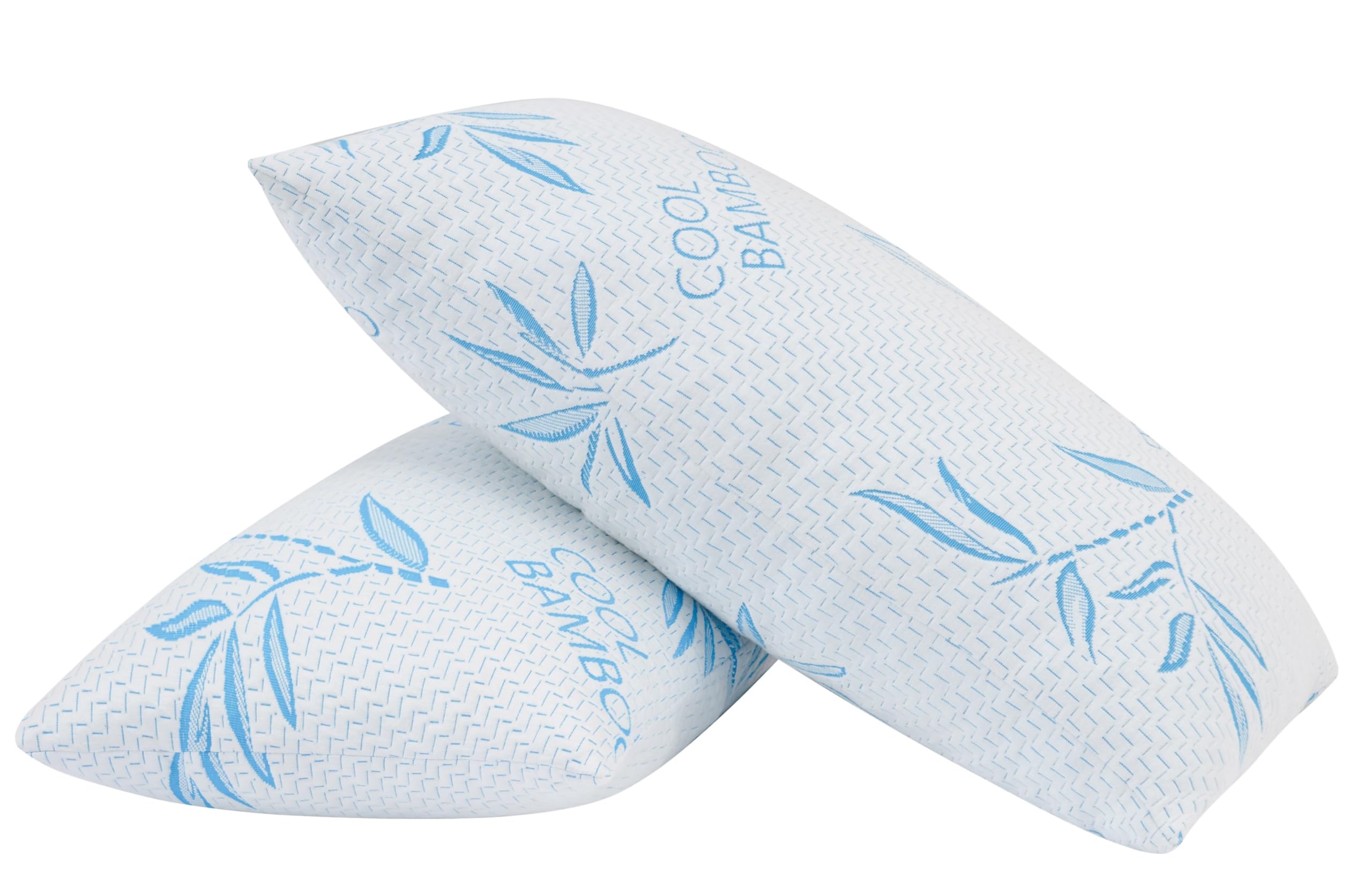 2 Pack King Size Rayon Derived from Bamboo Pillows for Sleeping, Cooling Shredded