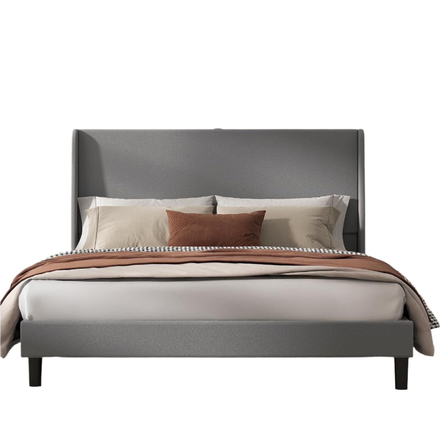 Queen Size Bed Frame, Upholstered Platform Bed Frame