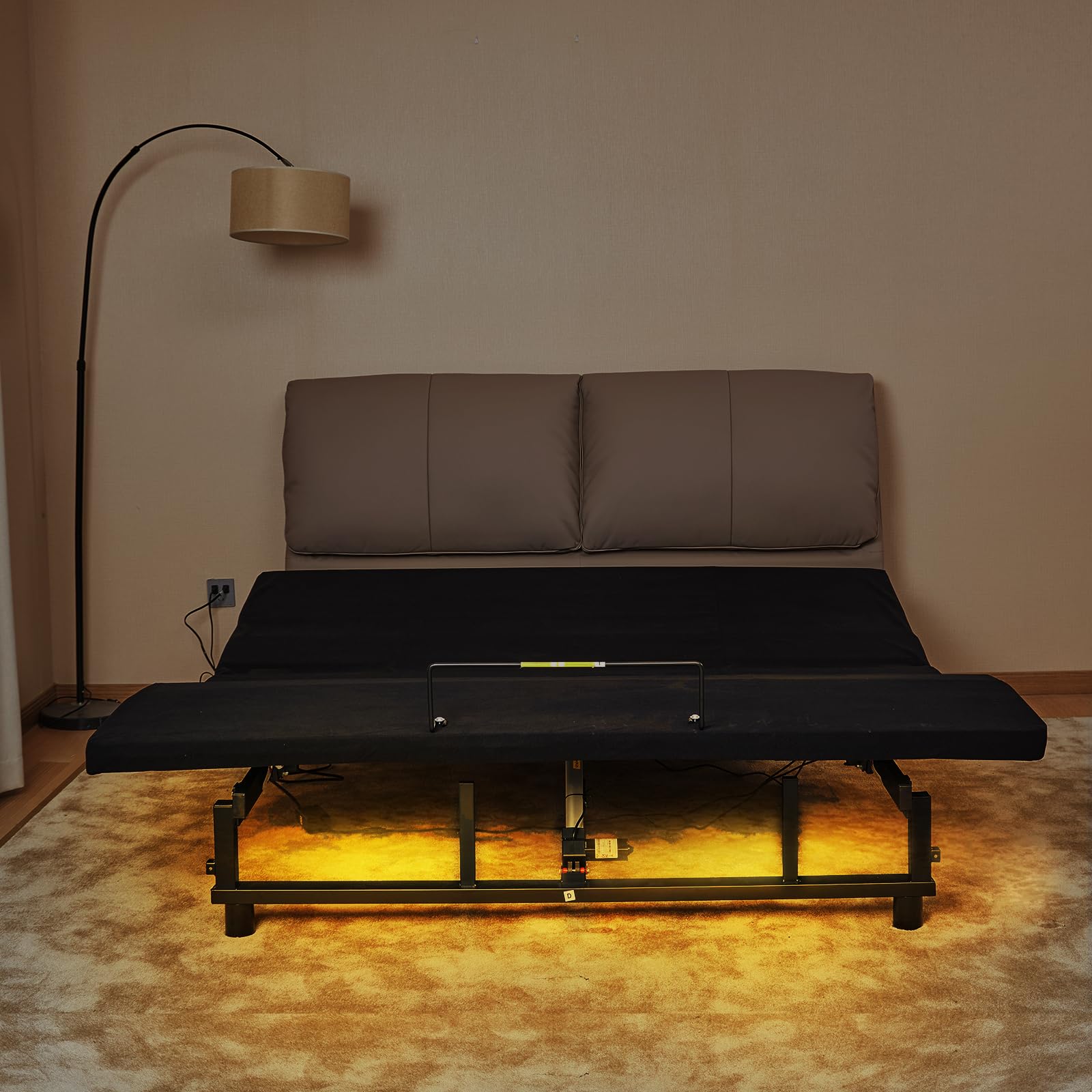 Queen Size Adjustable Bed Frame, Electric Bed Base, Head
