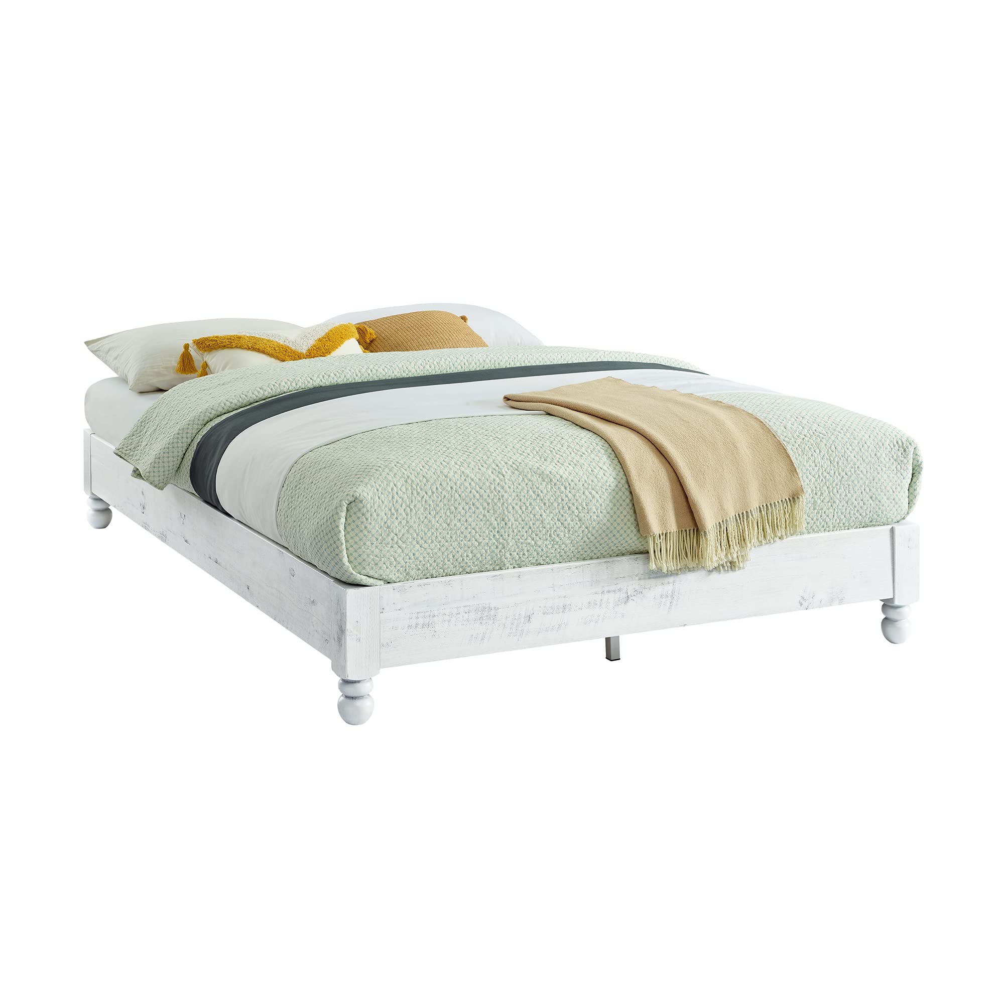 Solid Wood Platform Bed Frame Rustic Style,Mattress Foundation(no boxspring Needed)