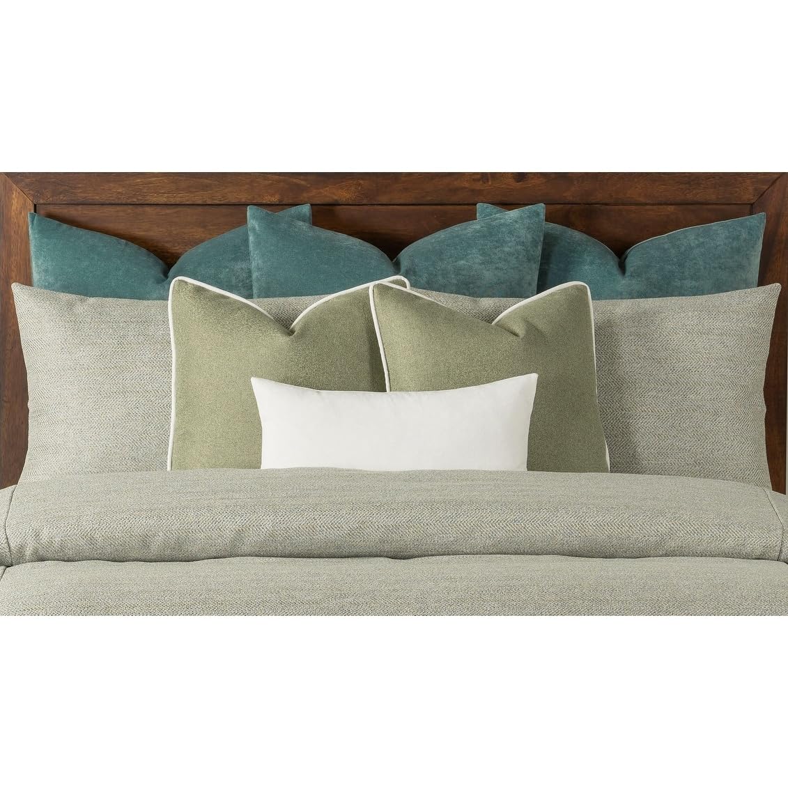 Perfomance Tweed Duvet Cover & Insert Set Stone Grey - Twin - 5 Piece