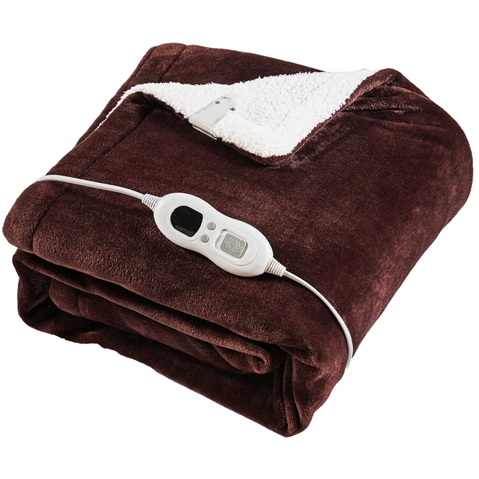Electric Blanket, Flannel Heated Blanket Electric Throw