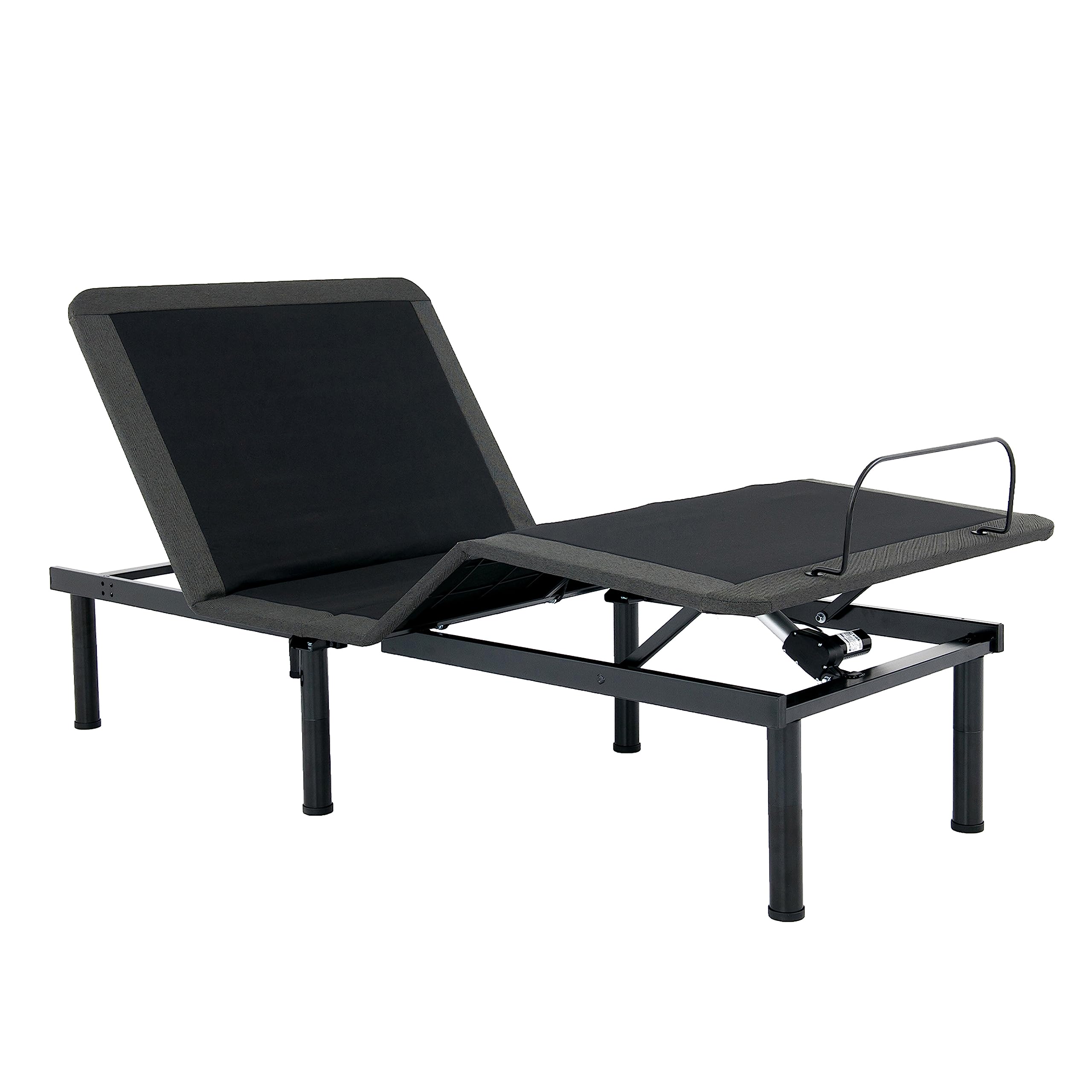 Twin XL Adjustable Bed Frame with Voice Control – Quick Assembly, Black