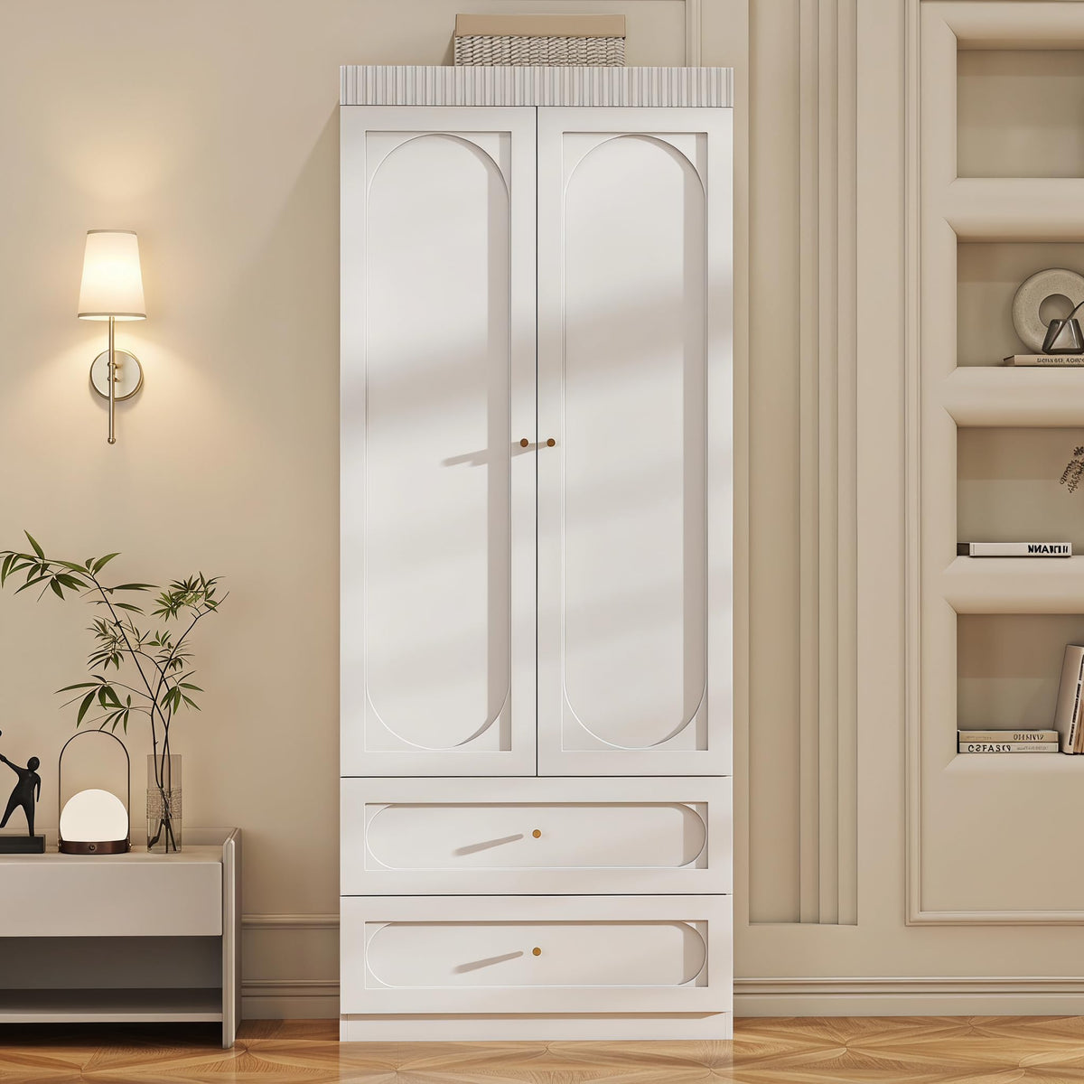 Wardrobe Closet with 2 Doors & Drawers