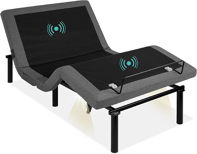 Ergonomic Full Size Adjustable Bed Frame, Electric Base w/Wireless Remote Control