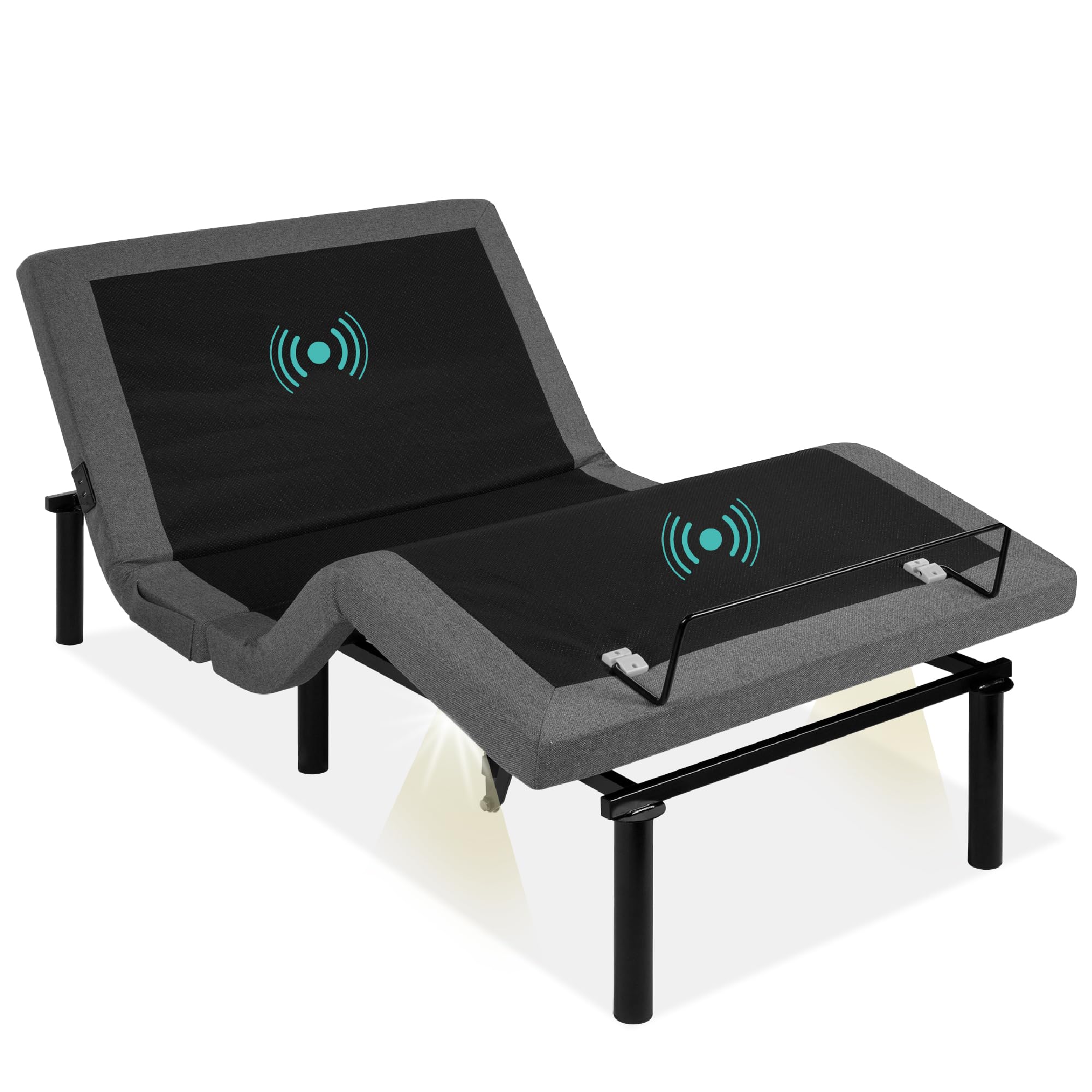 Ergonomic Twin XL Size Adjustable Bed Frame, Electric Base w/Wireless Remote Control