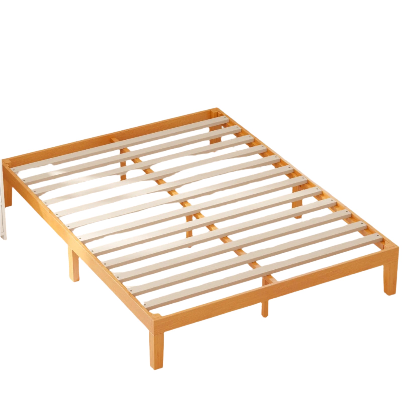 Wood Bed Frame Full Size, 12in Wooden Platform Bed Frame Mattress Foundation