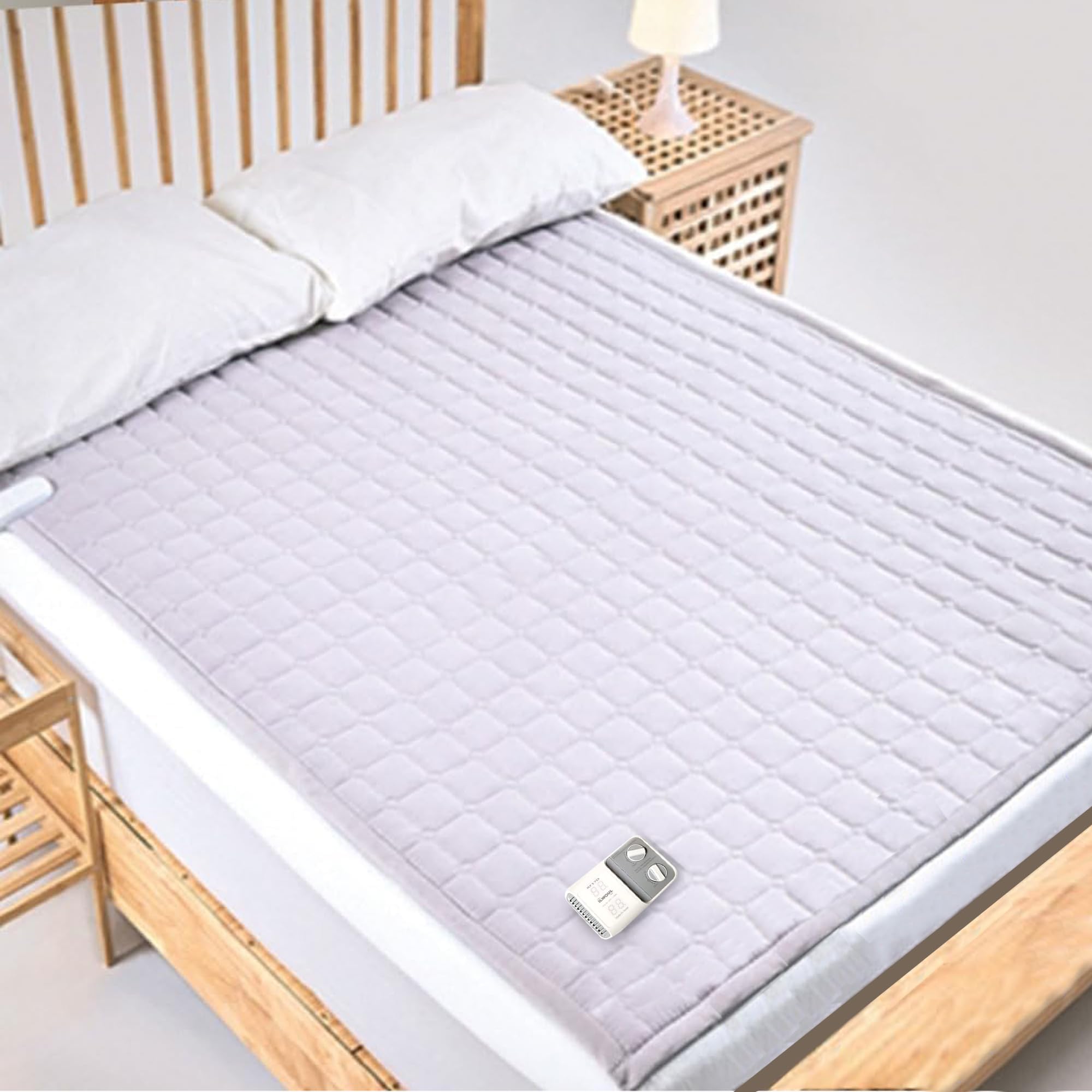 Heated Mattress Pad – Large Electric Bed Warmer, Dual-Zone Temperature Control