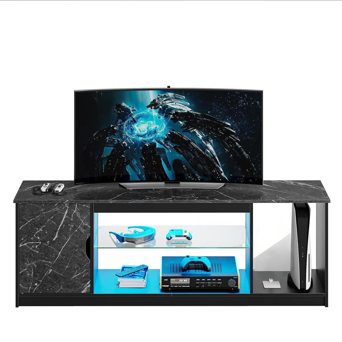 57" LED Gaming TV Stand with RGB Lights