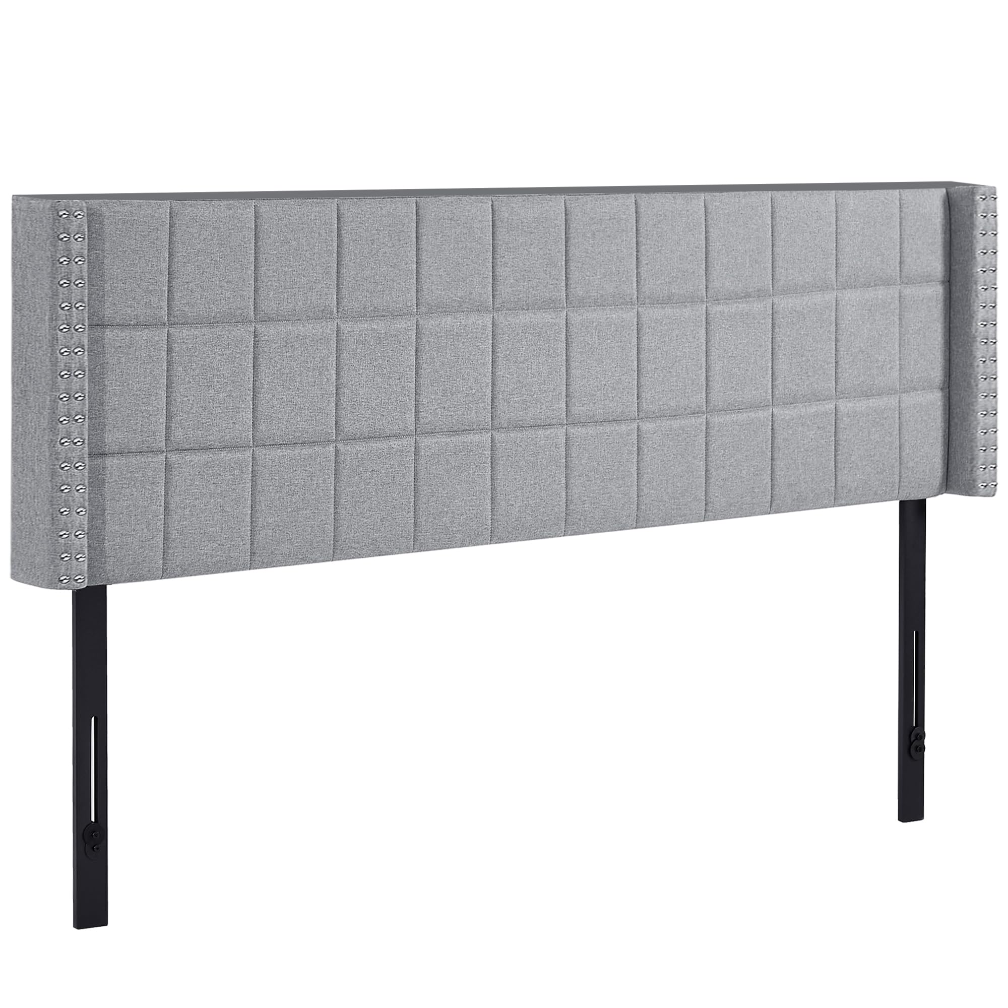 Headboard King Size, Linen Upholstered Headboards Only with Nailhead Trim