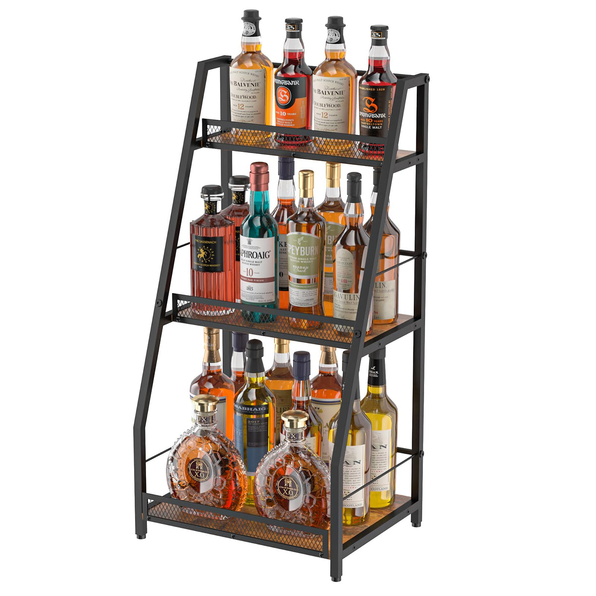 3-Tier Freestanding Wine & Liquor Rack