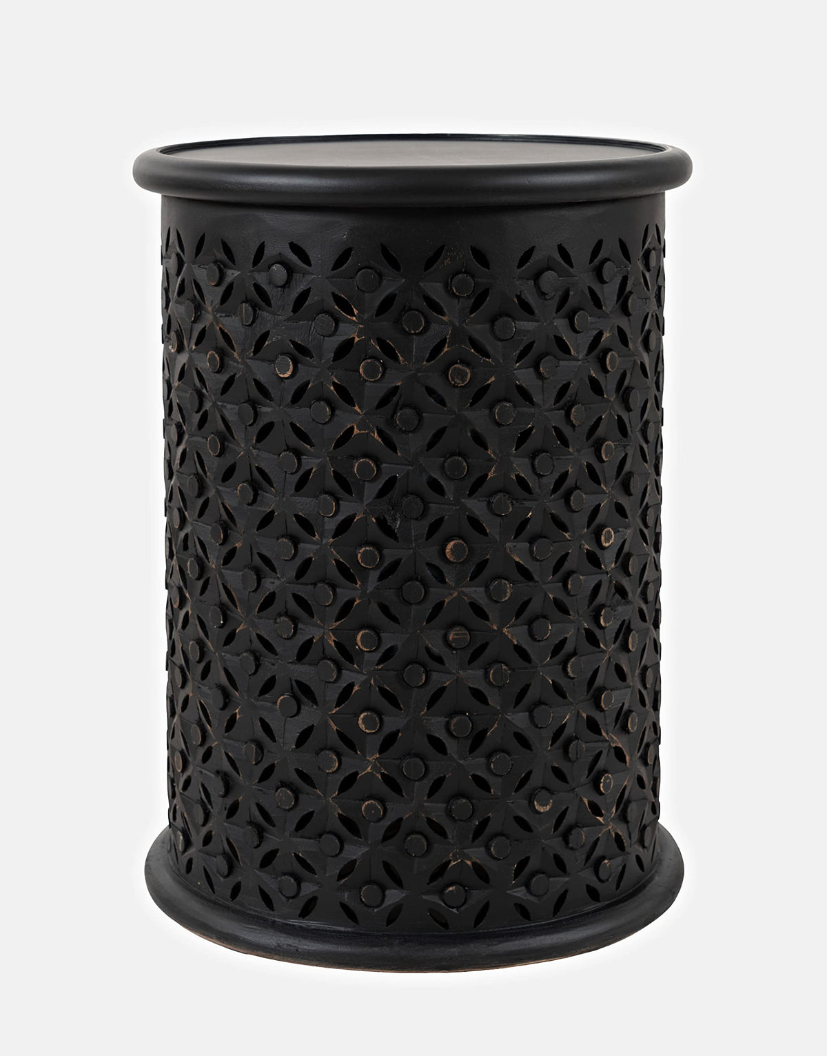 Mango Wood Drum End Table