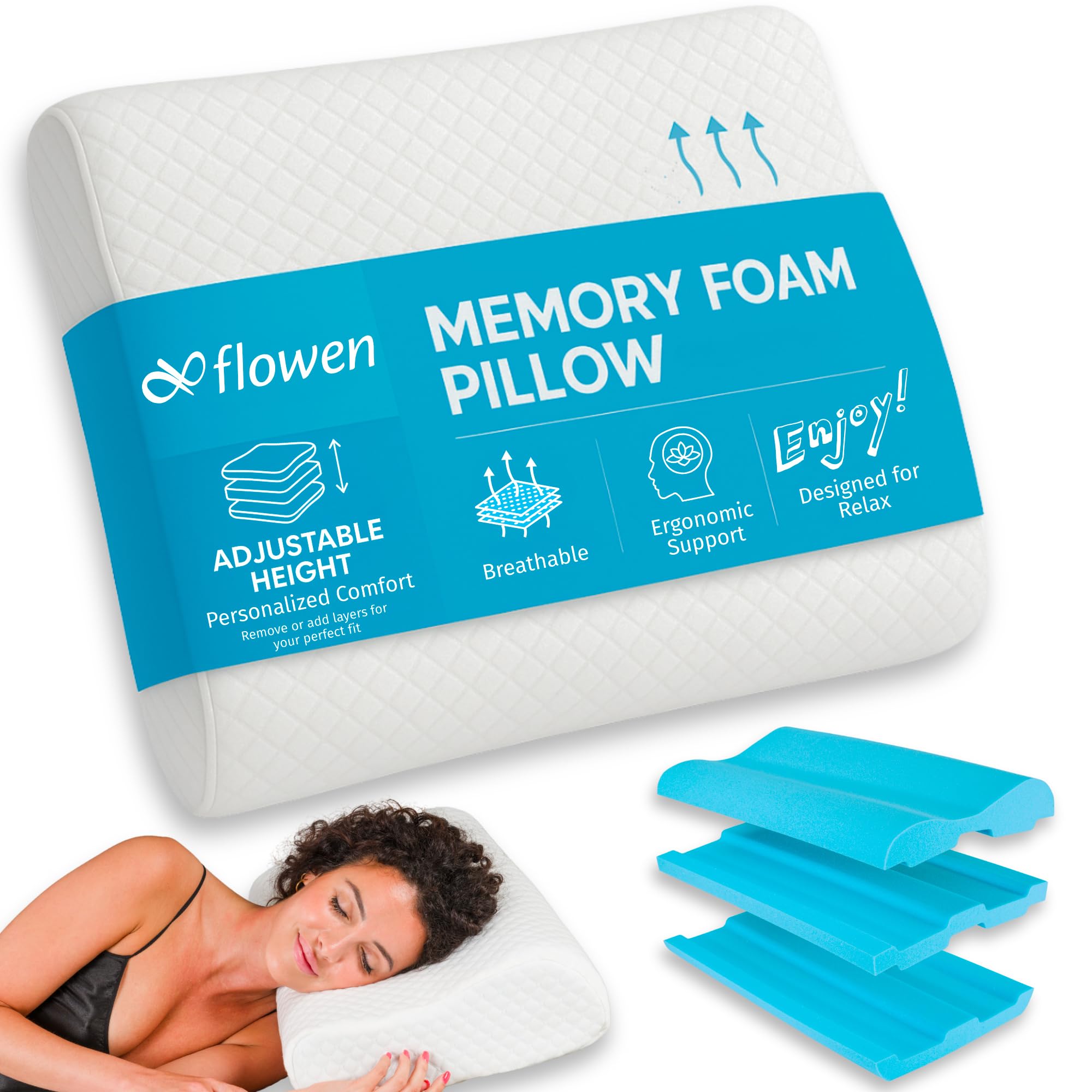 Pillow for Neck and Shoulder Pain Relief Memory Foam Orthopedic