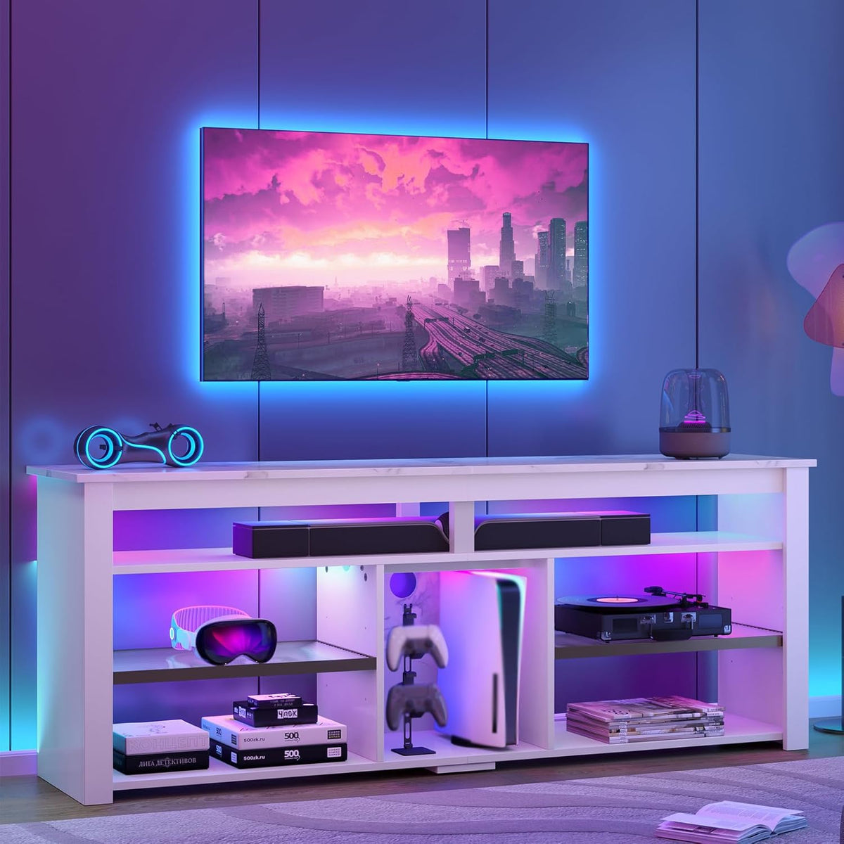 63" LED TV Stand with Storage for 70" TVs