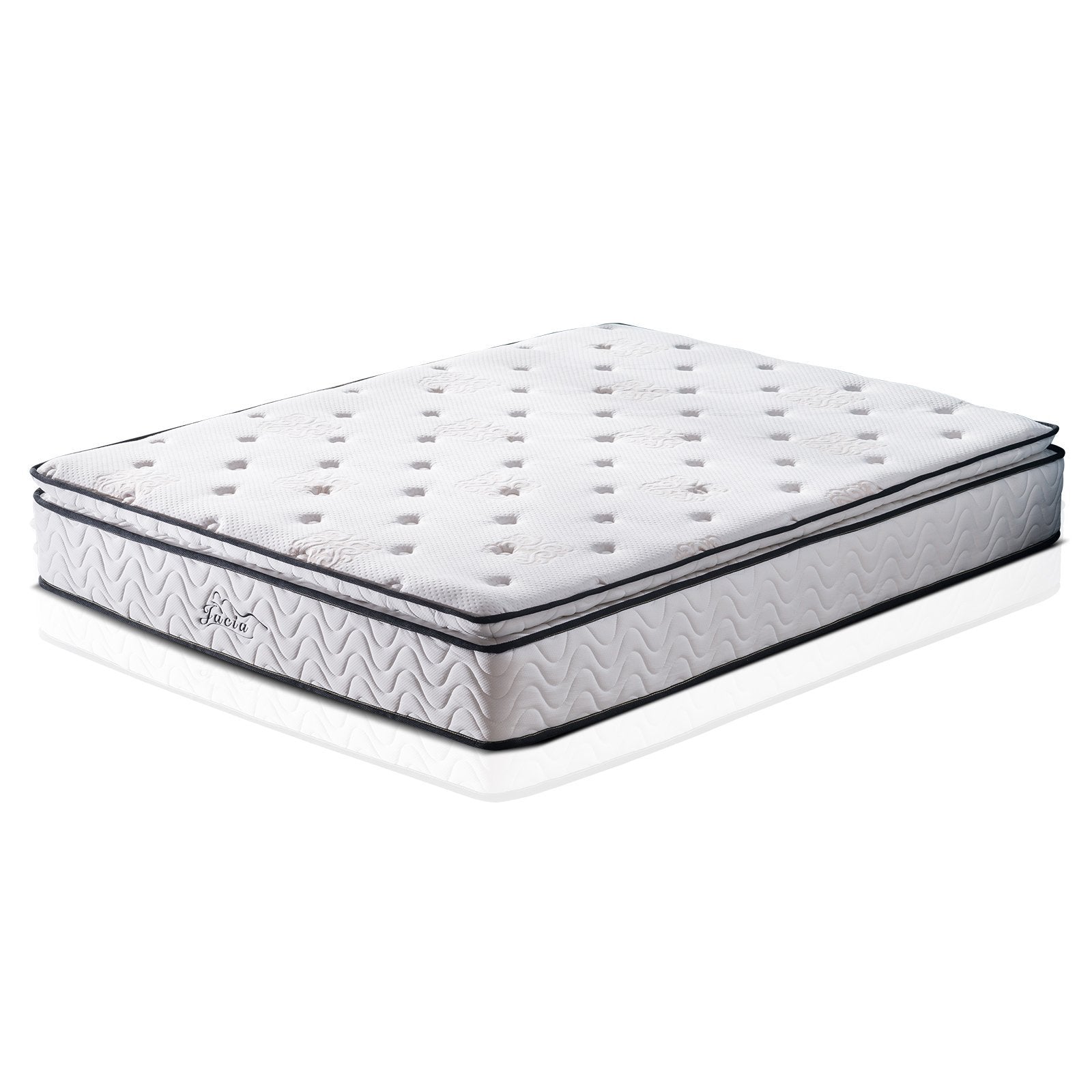 Short Queen Mattress,11.4 Inches Pillow Top Pocket Spring Hybrid RV Mattress