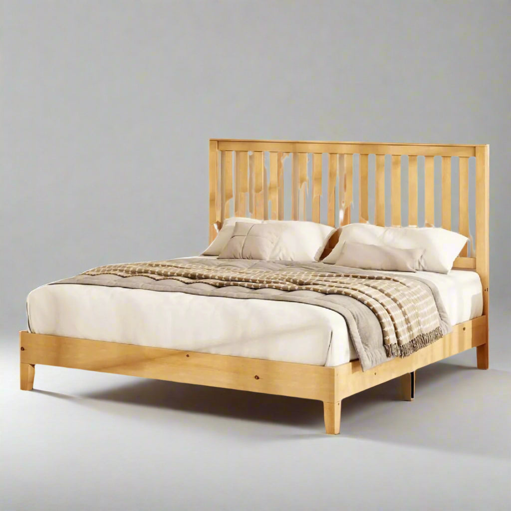 Queen Solid Wood Bed Frame with Headboard