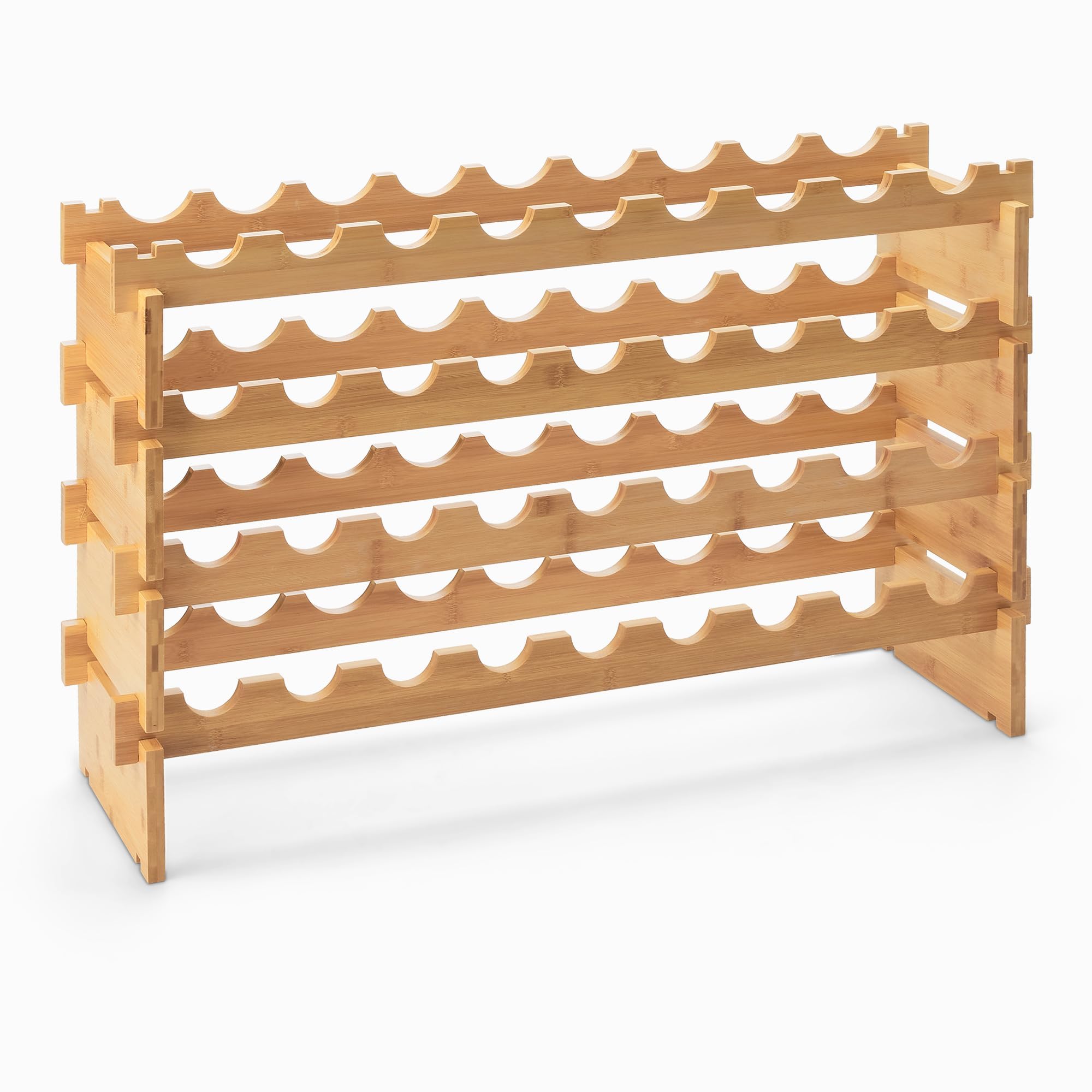Bamboo Wine Rack, 36-Bottle, 4-Tier