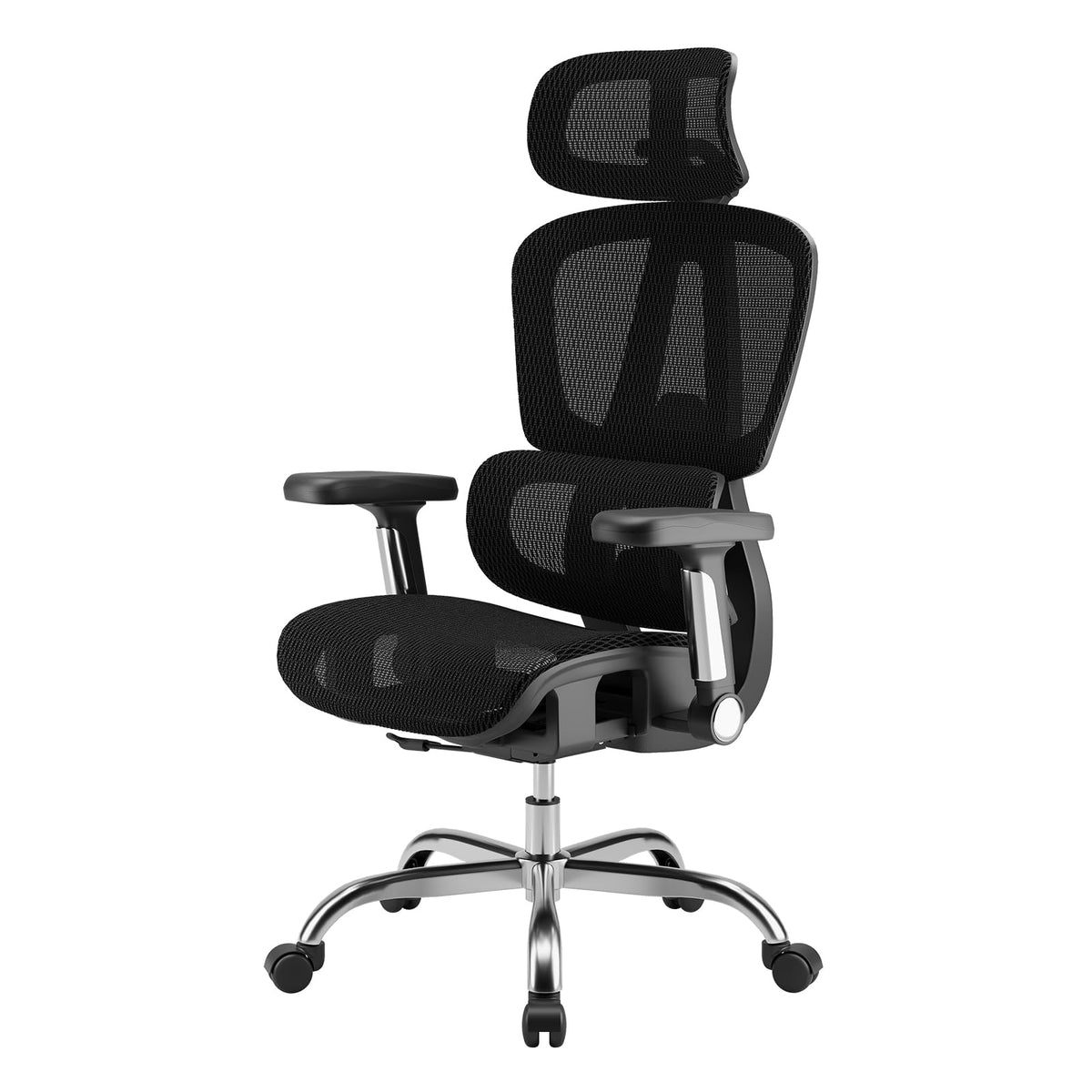 Ergonomic Mesh Office Chair – 5D Armrests, 135° Recline, Lumbar Support, 330 lbs