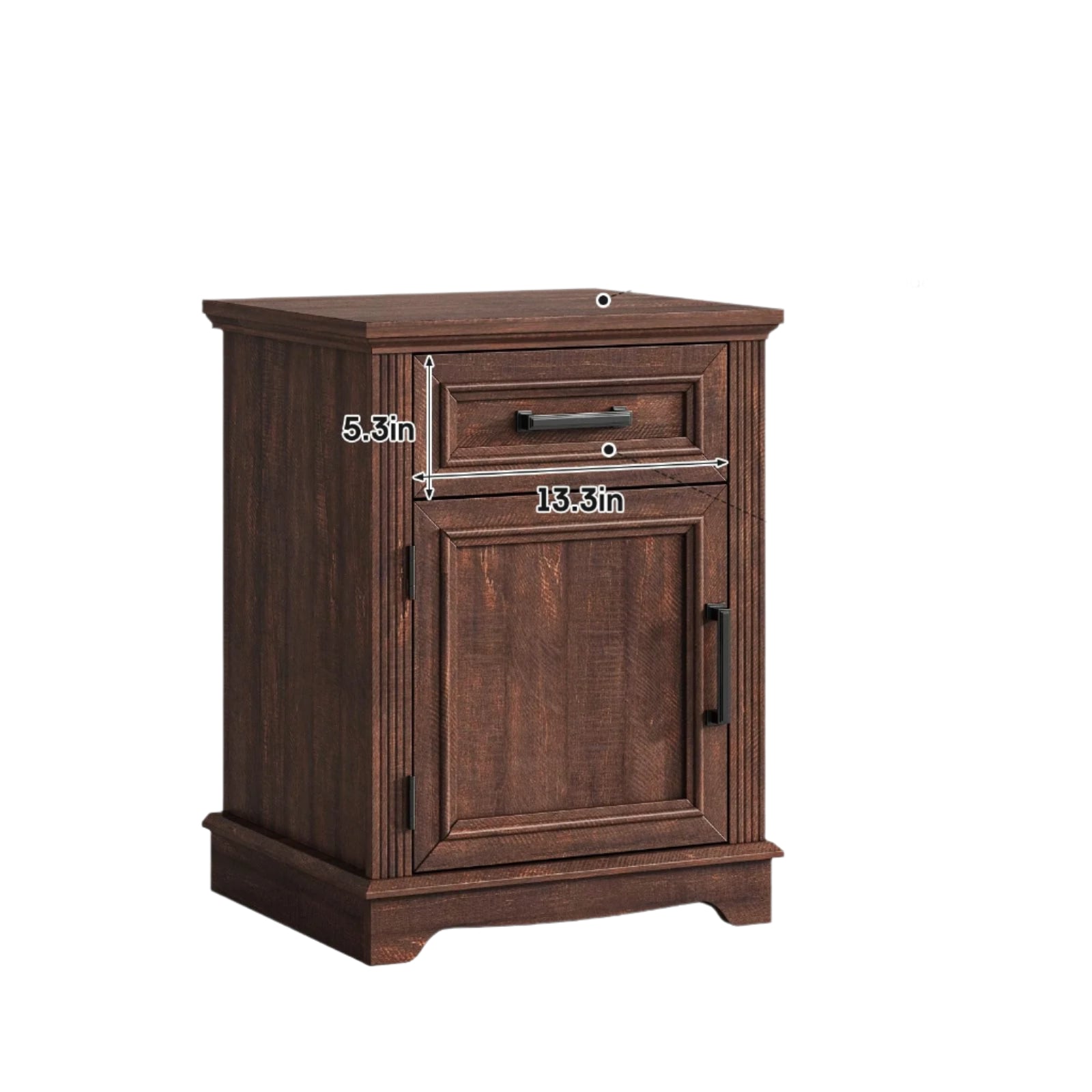 Farmhouse Nightstand Set of 2, Bedside Table with Drawers for Bedroom
