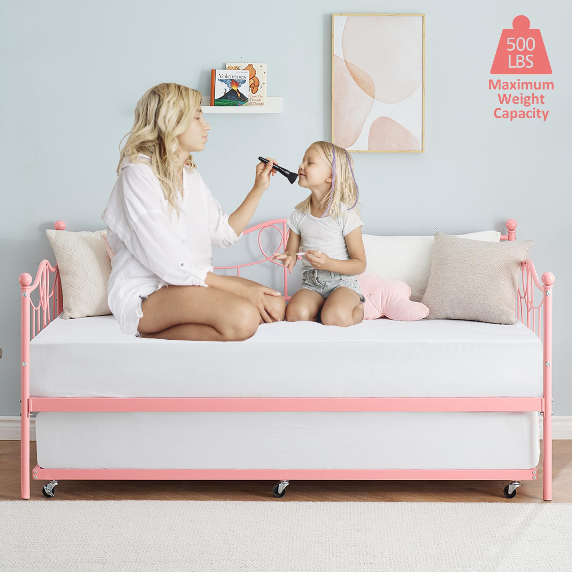 Daybed with Trundle, Twin Daybed and Pull Out Trundle Set