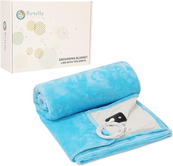 60 Inch Grounding Blanket for Pain Relief, Improved Sleep, Flannel Grounding
