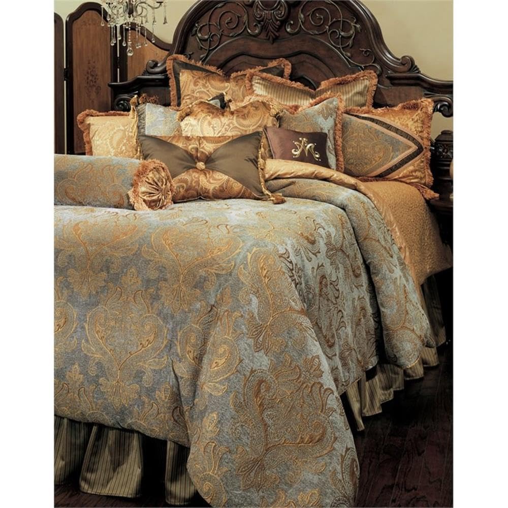 Elizabeth 13 Piece Comforter, King, Aqua