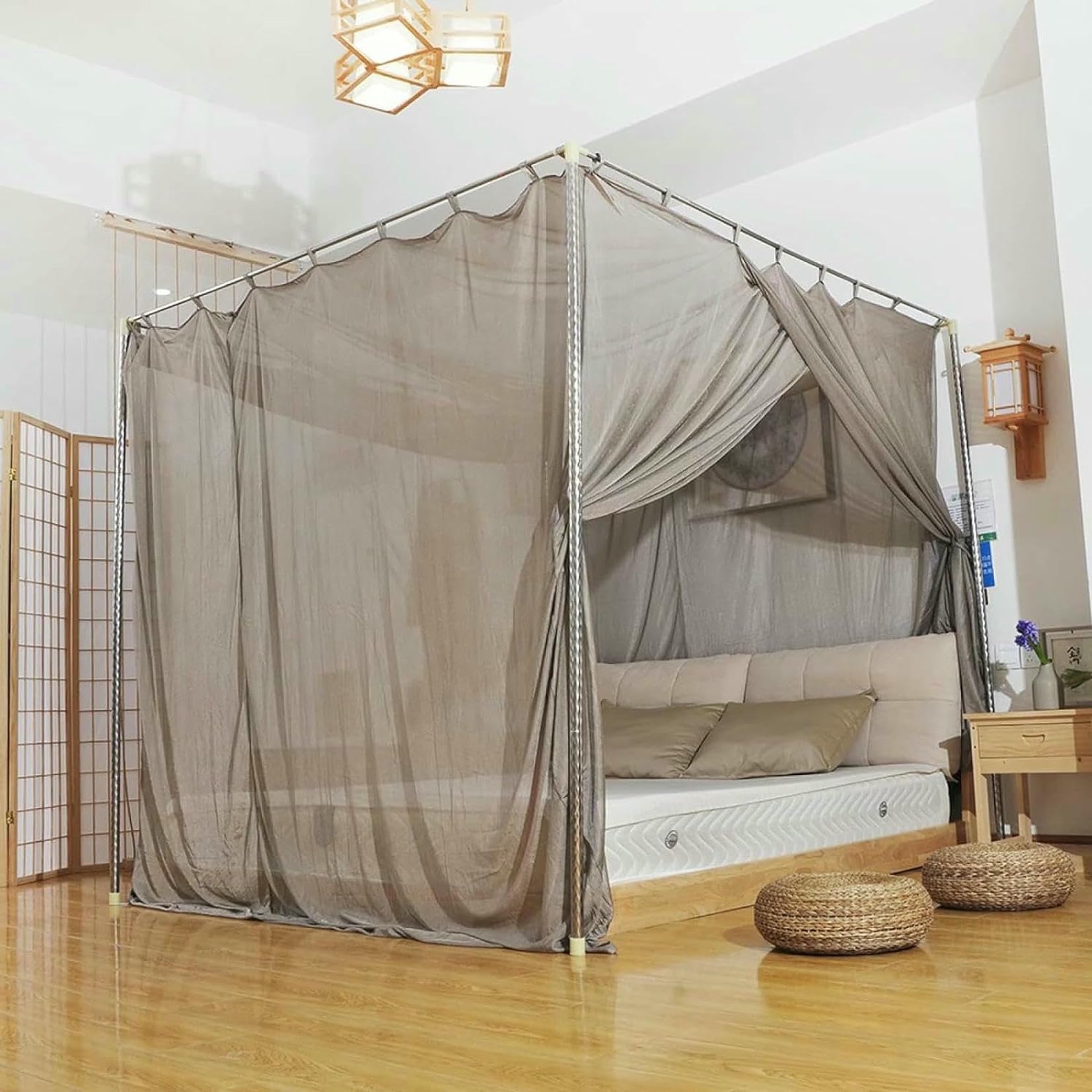YAFODUTE EMF Shielding Canopy,Anti Radiation Bed Net Canopy Made by Silver Coated Mesh Radiation for WiFi Router Guard Shielding Rate 99.99%~/
