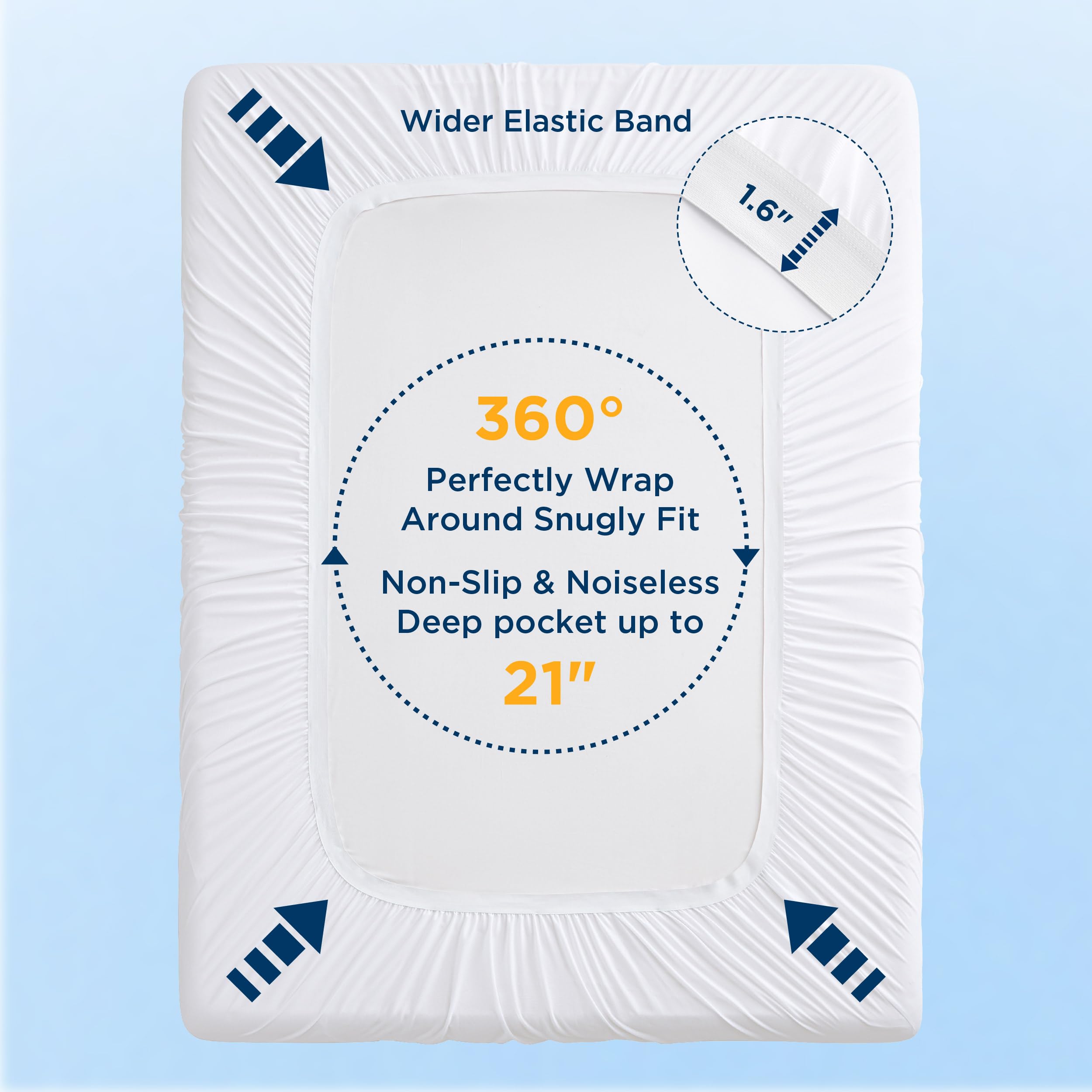 King Mattress Protector Waterproof - Soft & Fluffy Mattress Pad King