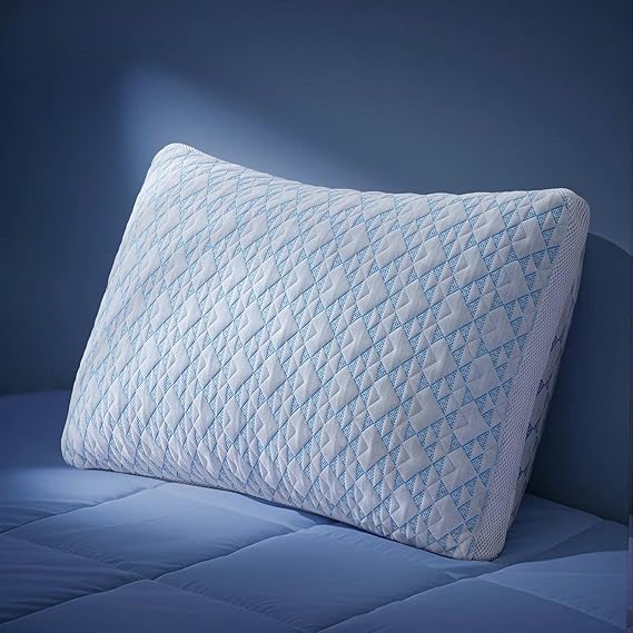 Memory Foam Cooling Soft Bamboo Viscose Pillows Queen Size Set of 2