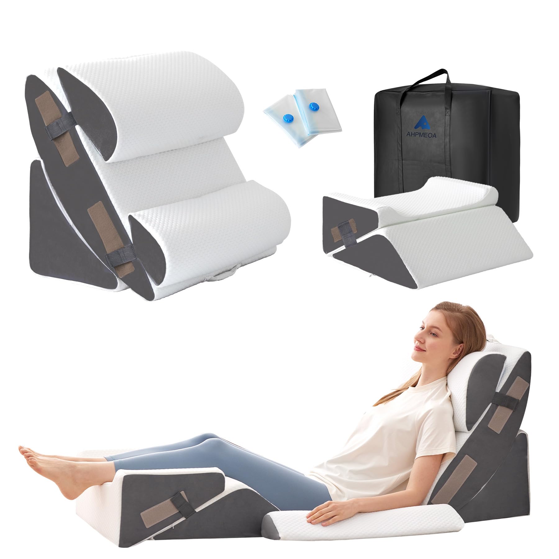 6PCS Wedge Pillow Set for After Surgery, Bed Wedge Pillow Post Surgery