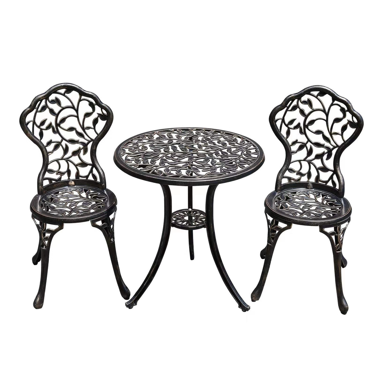 3-Piece Outdoor Bistro Set – Cast Aluminum Patio Table & Chairs