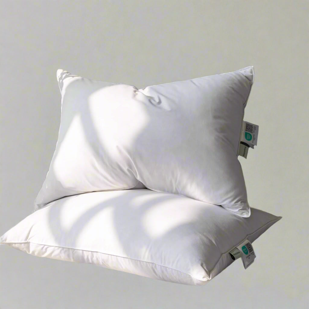 Down Pillows Standard/Queen Size Set of 2, Luxury Soft Feather Down Pillow for Sleeping