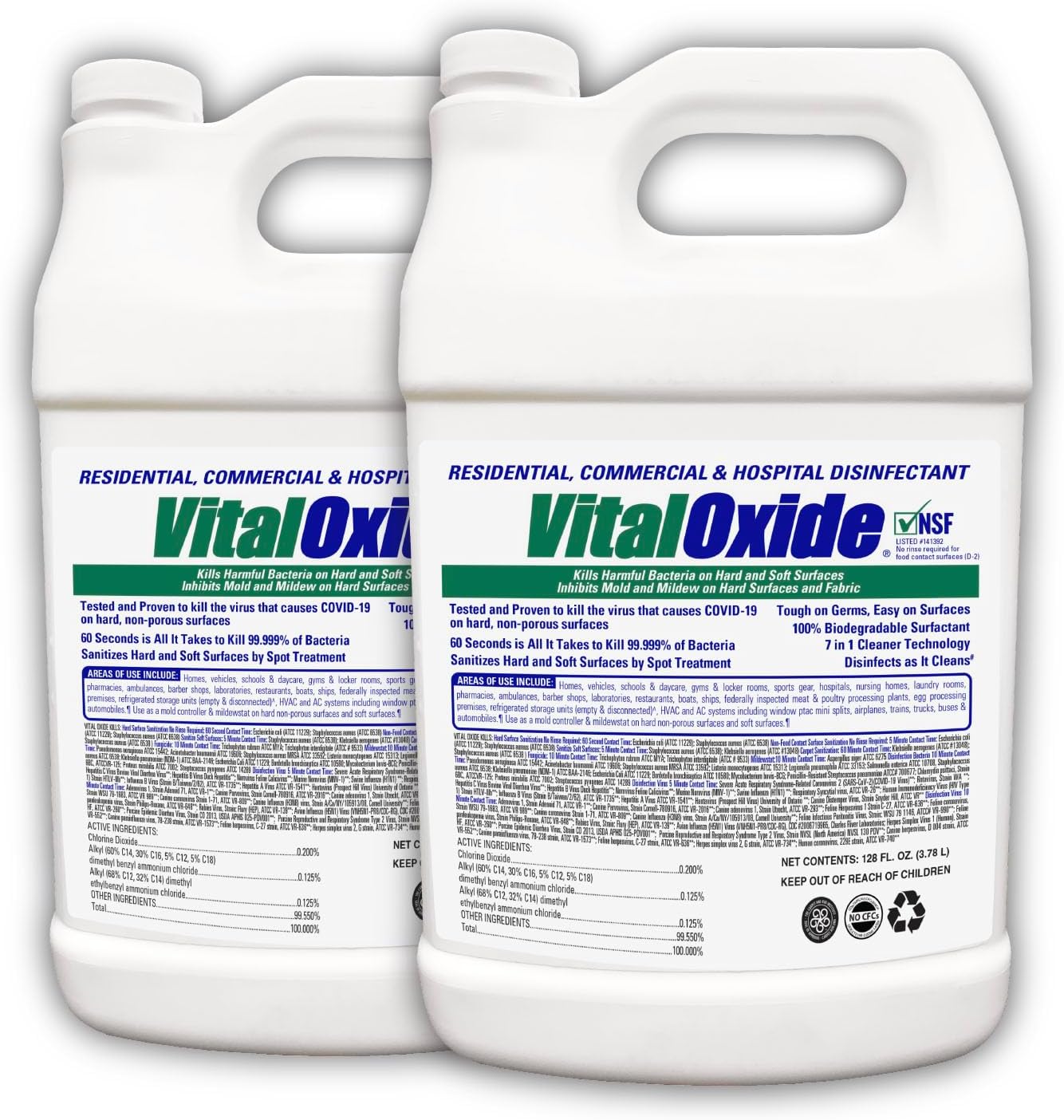 Deodorizer, Cleaner, Food-Contact Sanitizer, Virucide – (EPA registration #82972-1)