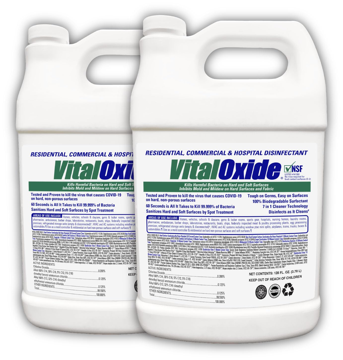 Deodorizer, Cleaner, Food-Contact Sanitizer, Virucide – (EPA registration #82972-1)