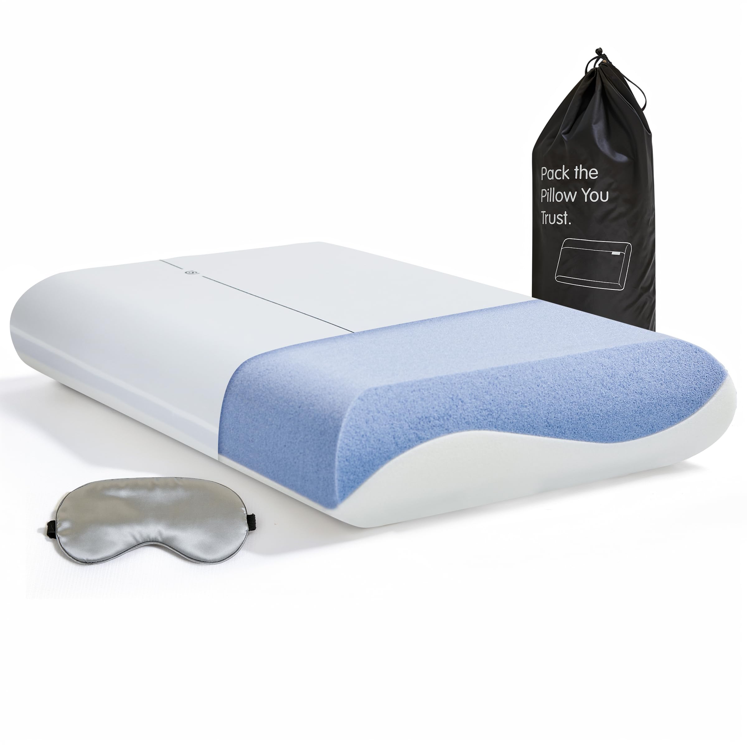 Cooling Memory Foam Pillow for Neck Pain Relief, Firm Ergonomic Cervical