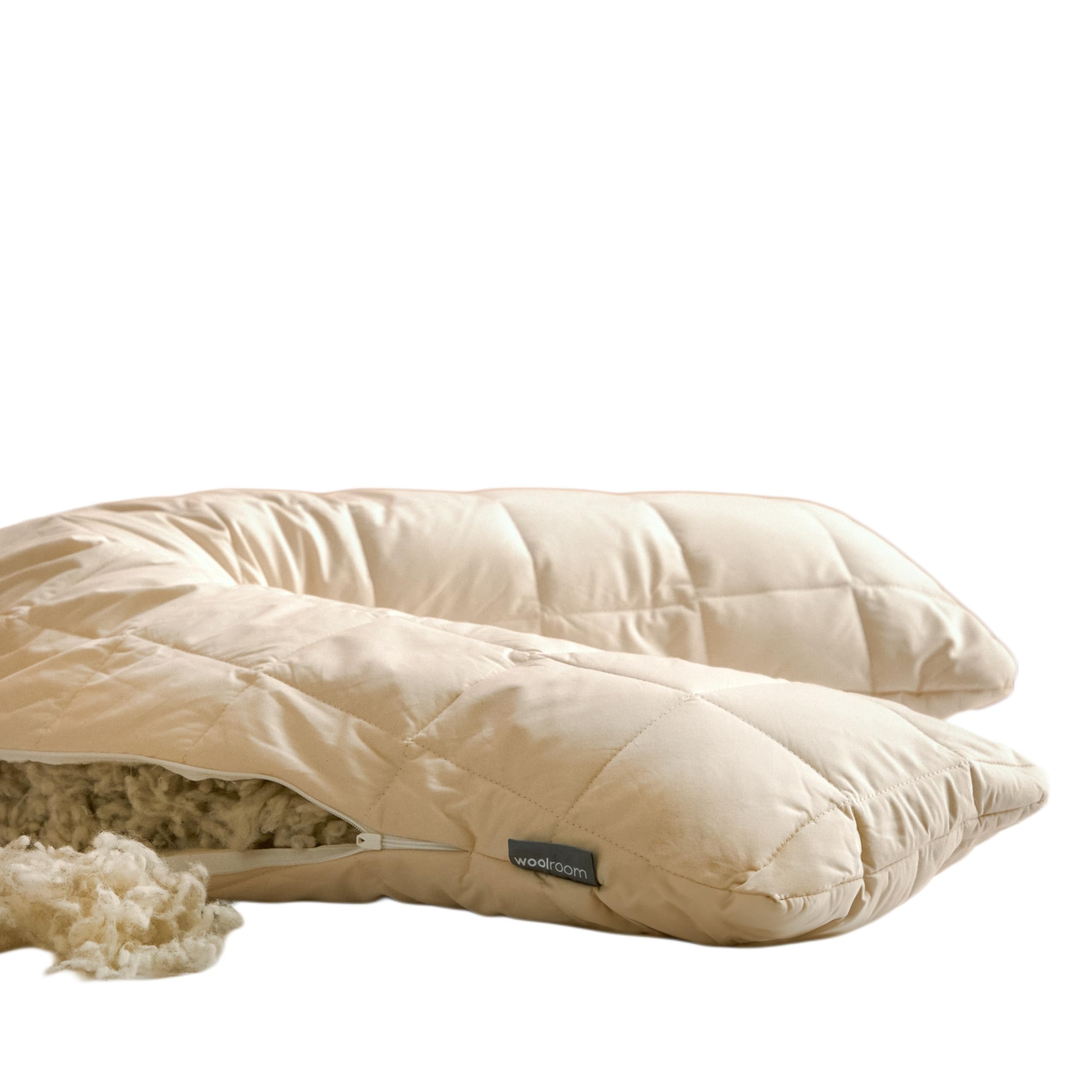 V-Shaped Wool Body Pillow - Adjustable Orthopedic Bed Pillow - Anti-Allergy
