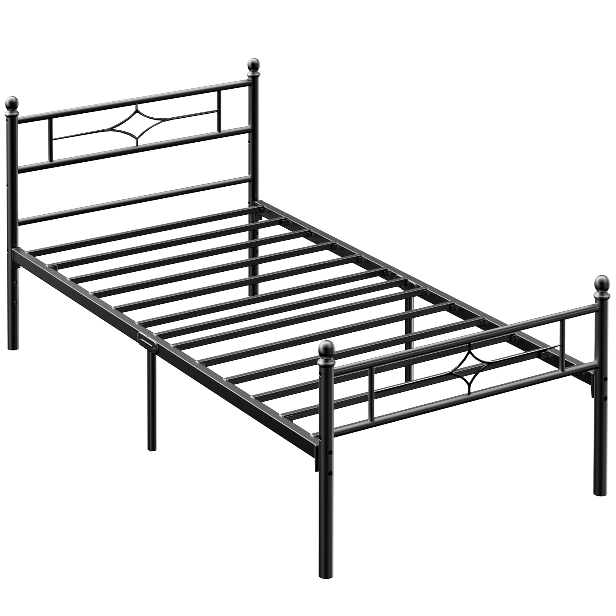 Twin Bed Frame, Classic Metal Platform Bed Frame, Mattress Foundation