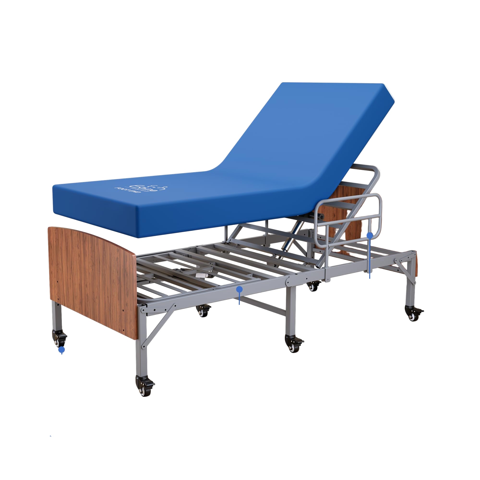 Adjustable Bed Frame with Hospital Waterproof Mattress