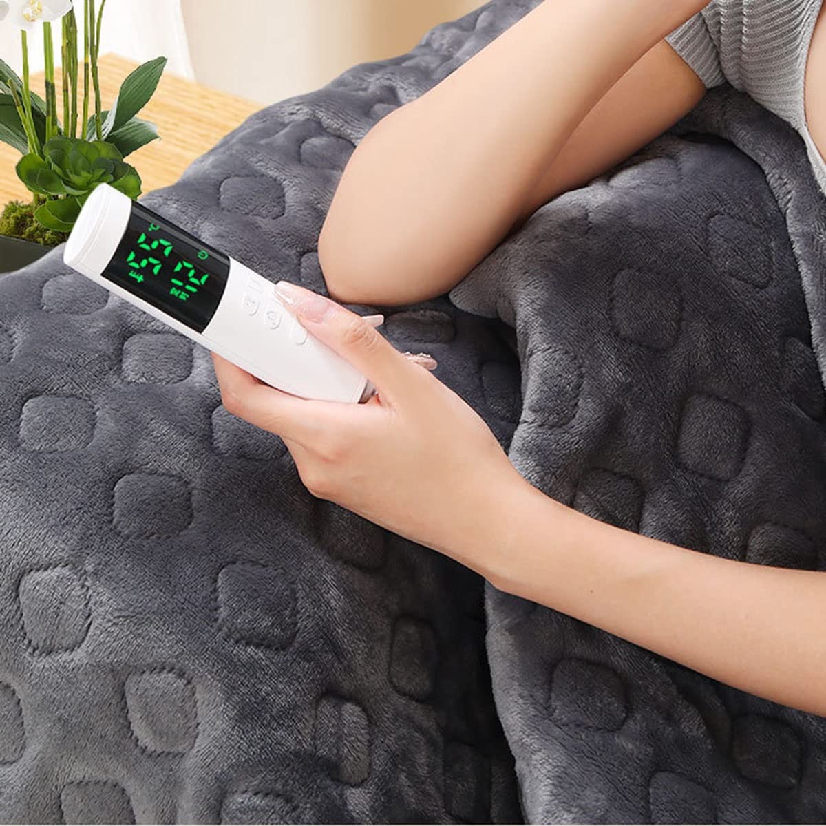 Electric Blanket Flannel Throw 150x80cm Dark Grey