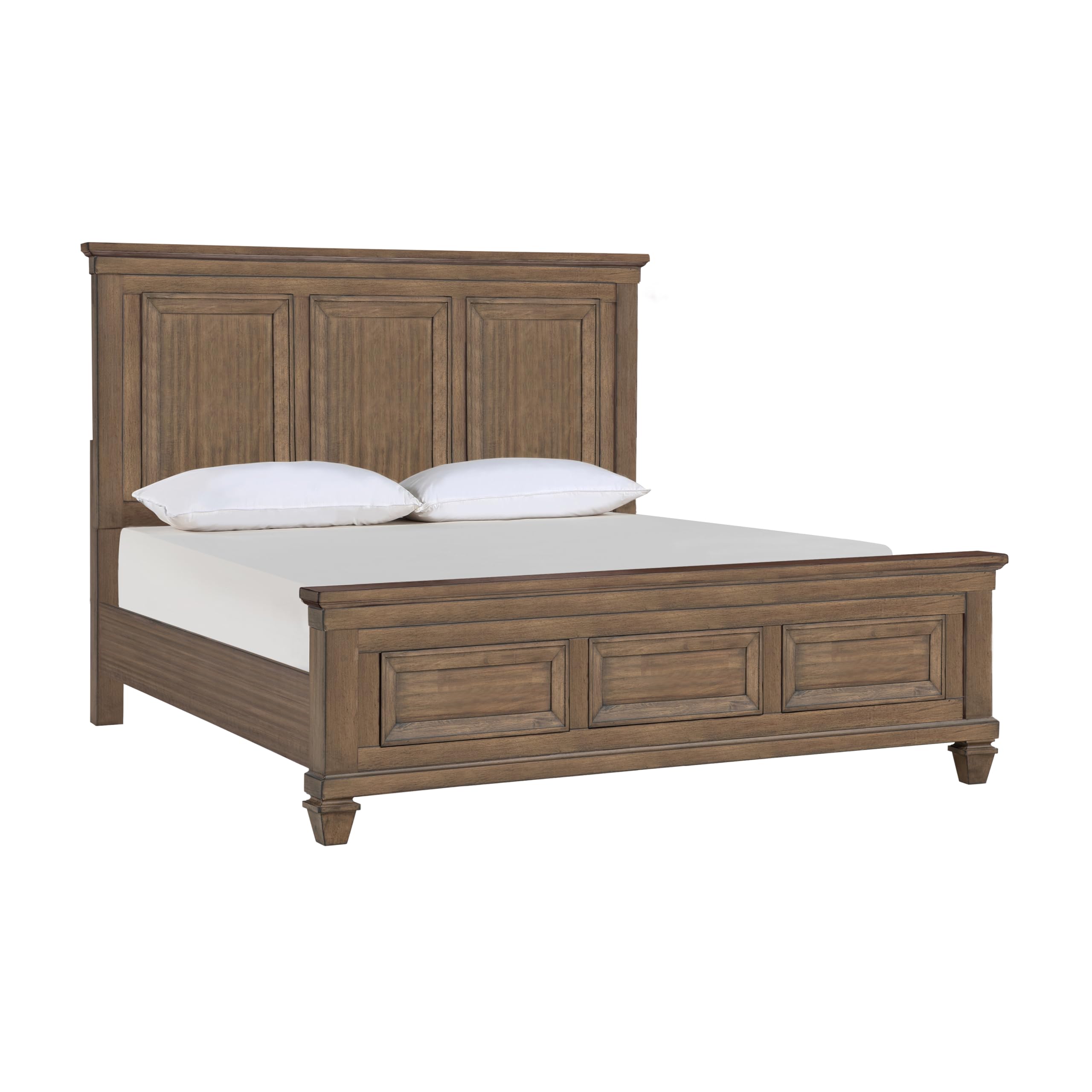 Mariana 5-Piece Wood King Bedroom Set with 2 Nightstands, Vintage Mocha