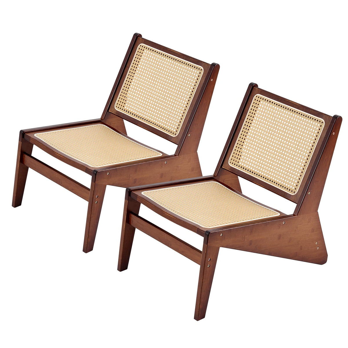 Mid-Century Rattan Accent Chair