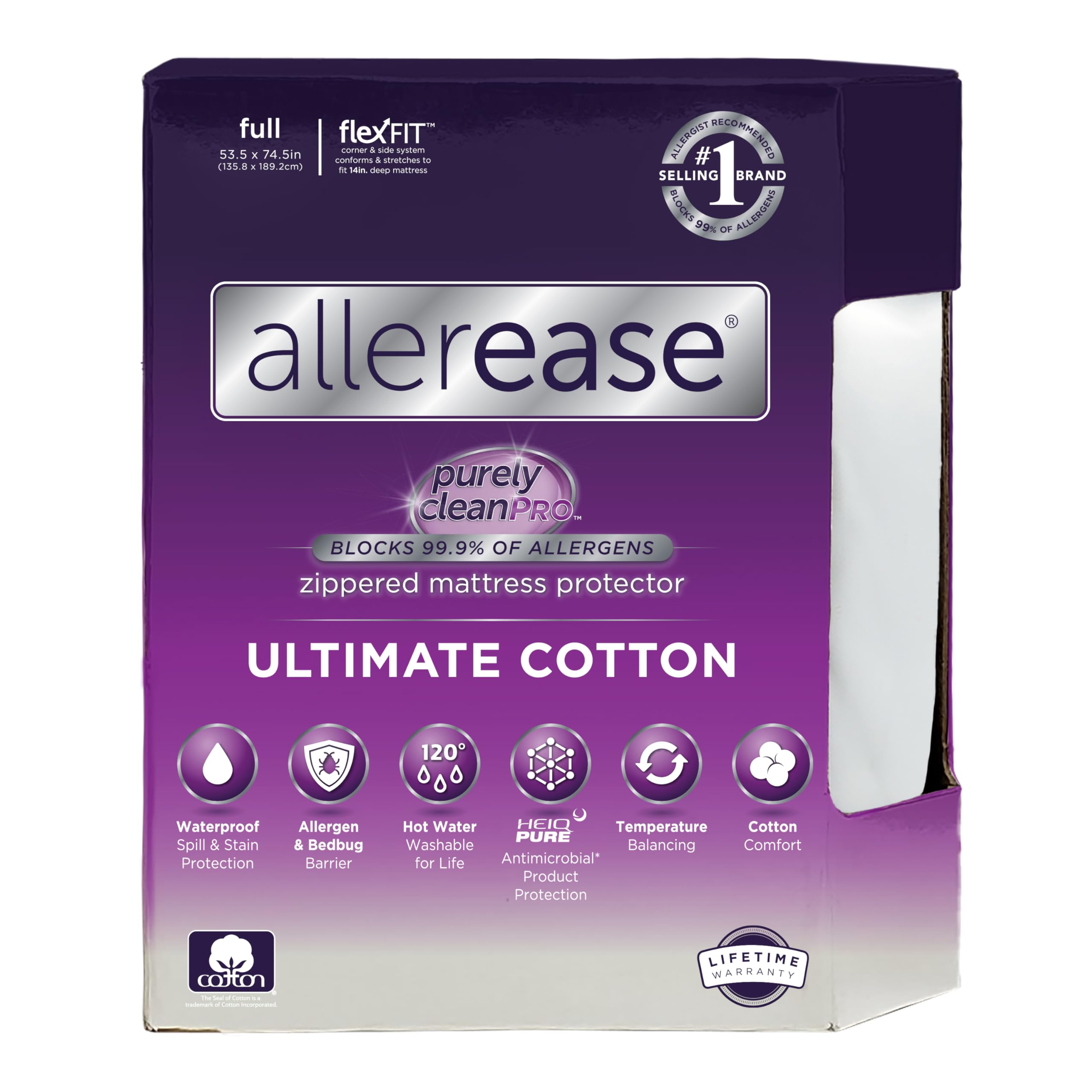 Ultimate Allergy Protection and Comfort Zippered Mattress Protector Full