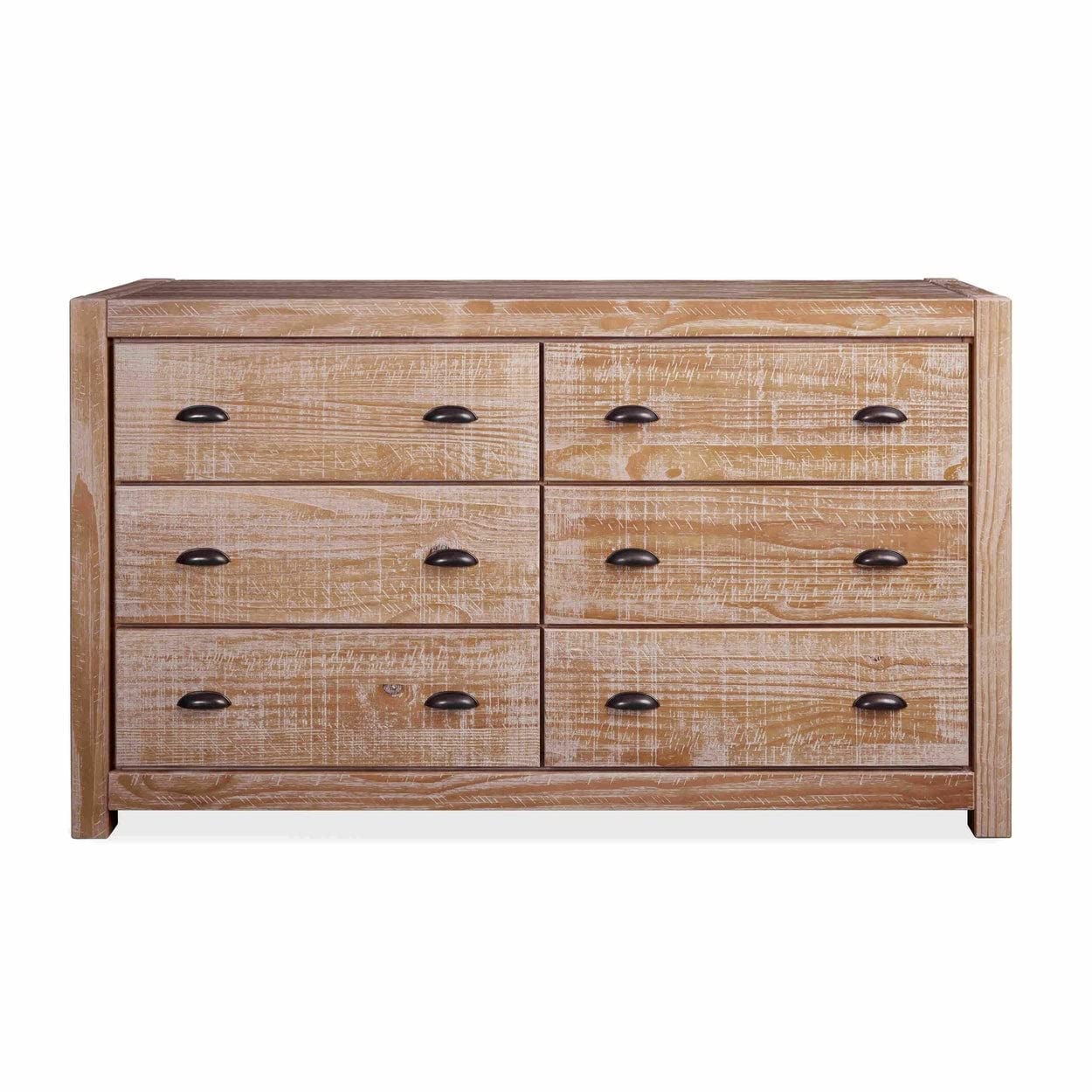 Montauk 6-Drawer Dresser, Solid Wood with a Driftwood Finish
