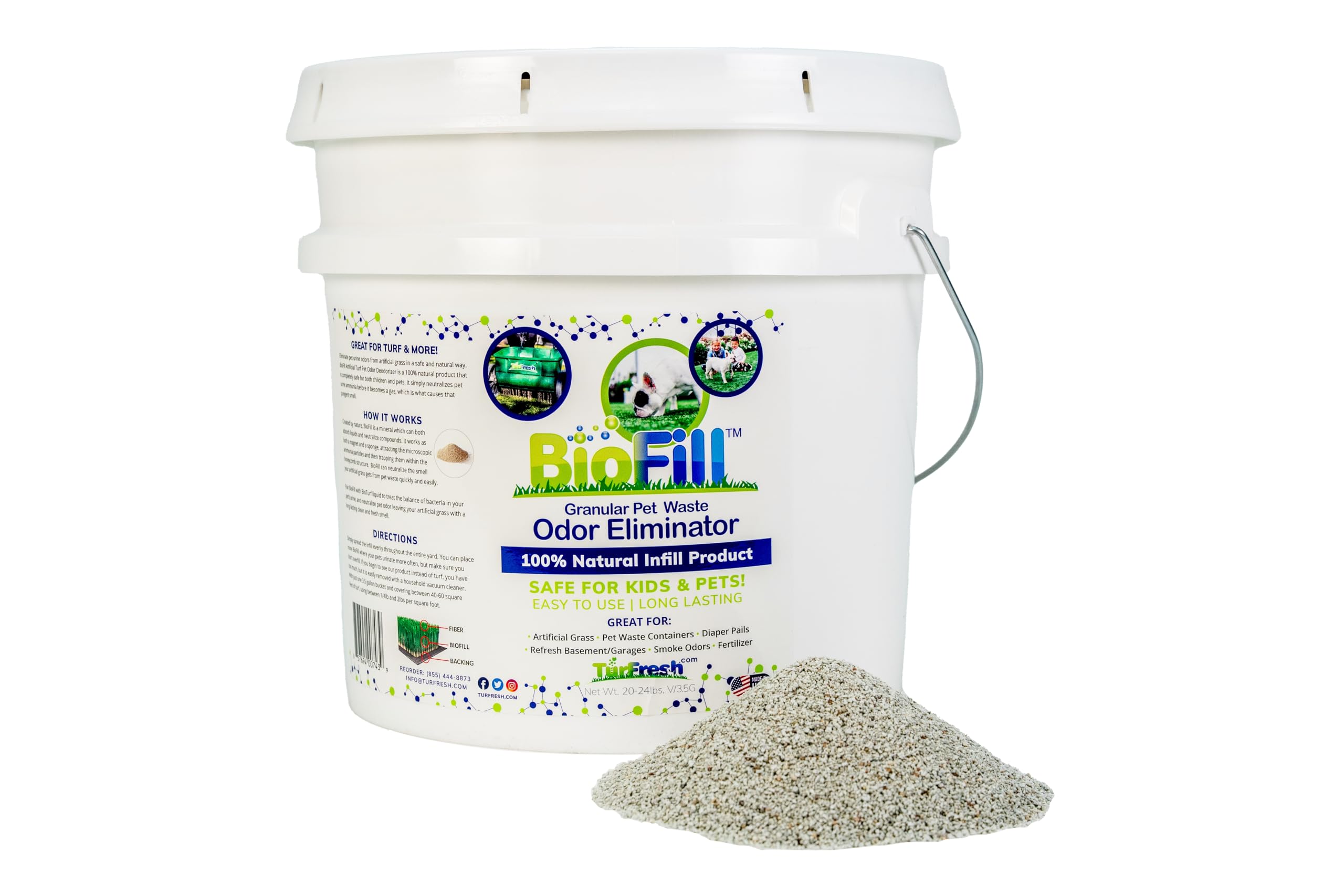 Granular Turf Infill – Naturally Derived Turf Deodorizer for Pet Urine and Poop