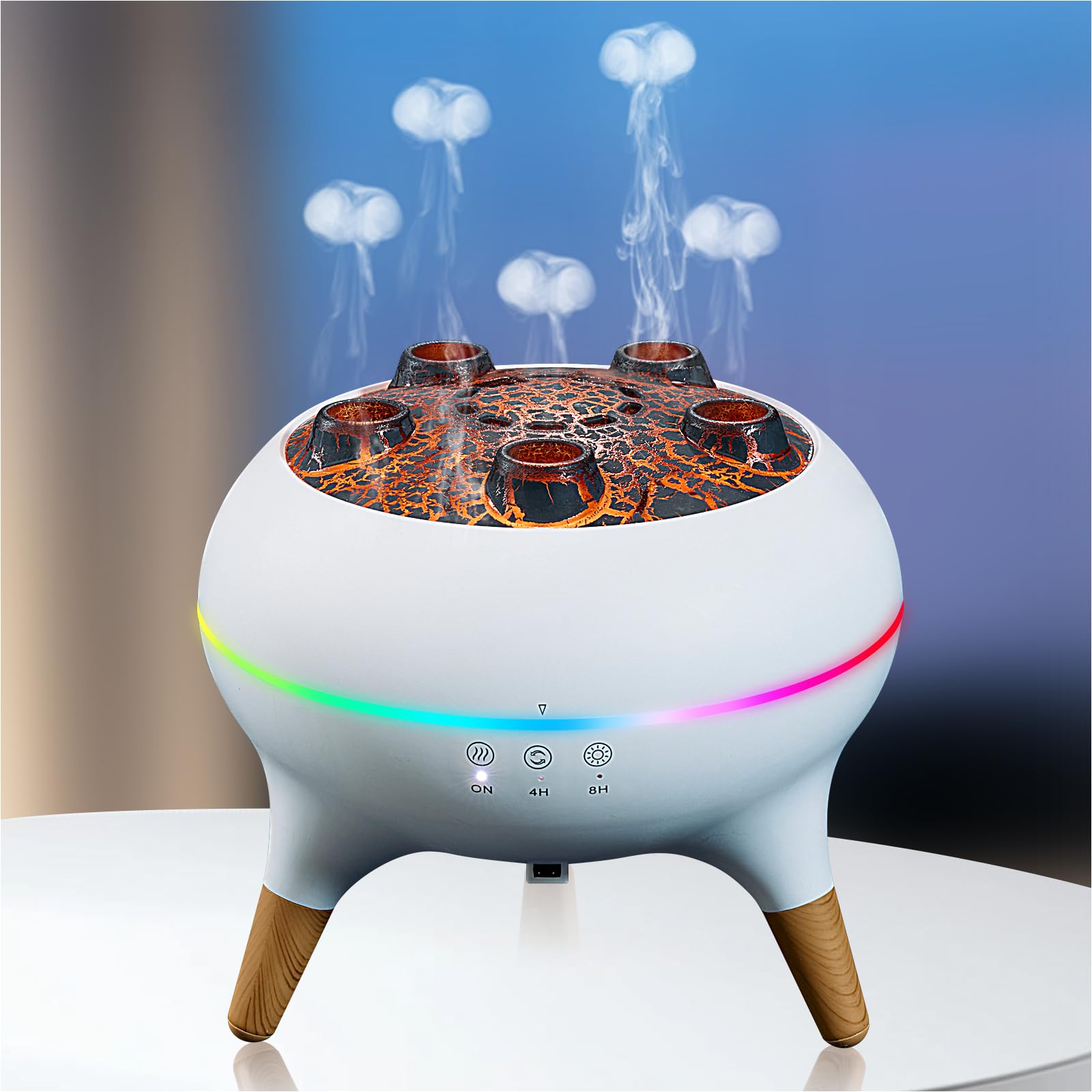 Essential Oil Diffuser 250ML,Jellyfish Diffuser Volcano Diffuser