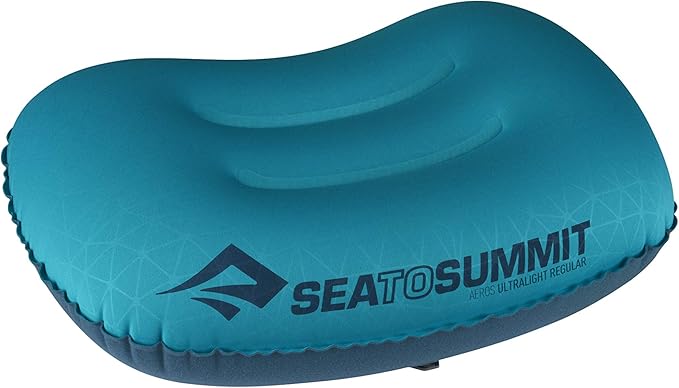 Aeros Ultralight Inflatable Camping and Travel Pillow, Deluxe (22 x 14), Aqua
