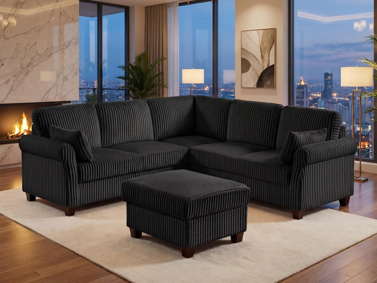 Modular Sectional Sofa with Storage – Corduroy